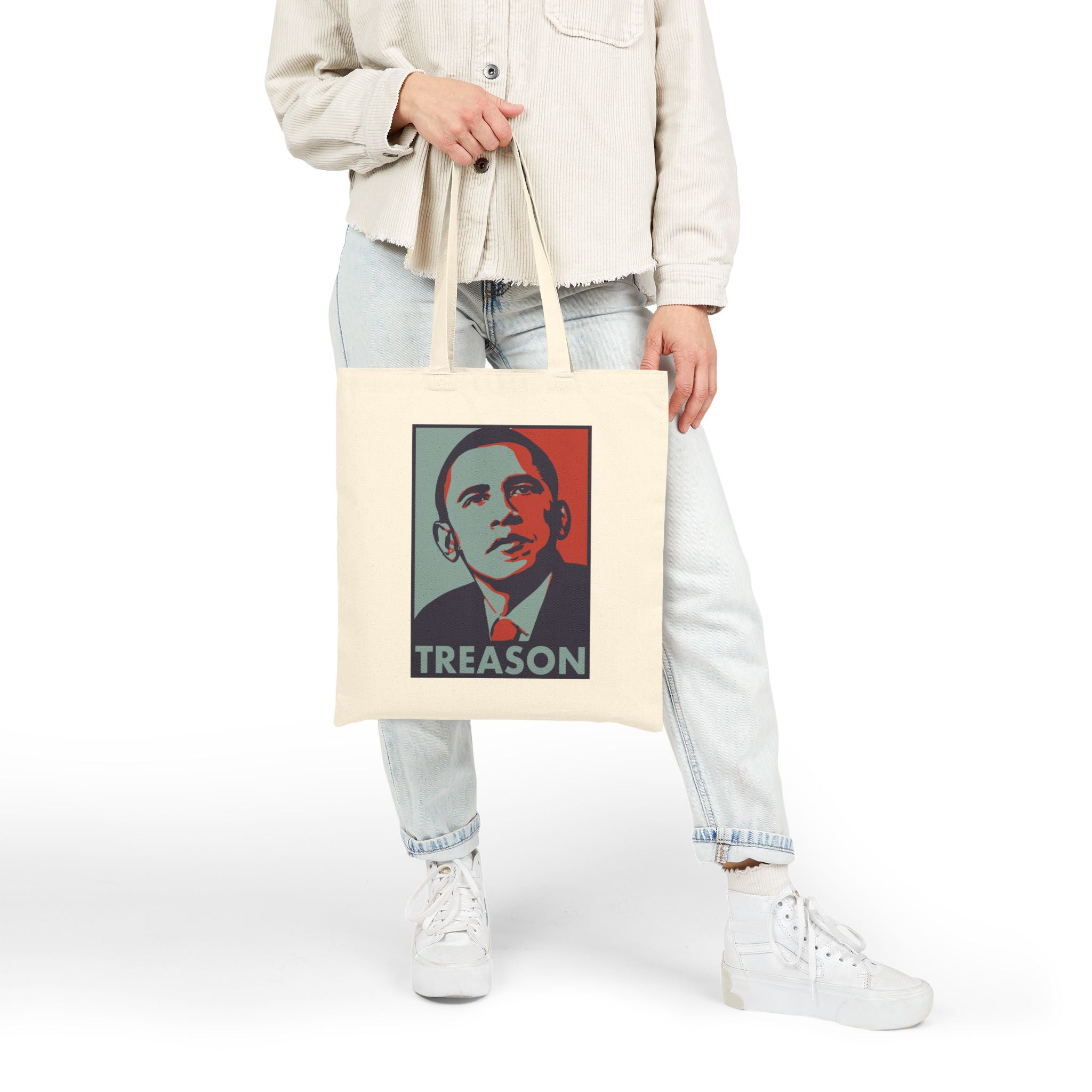 Obama Treason Canvas Tote Bag - PatriotDepot.com
