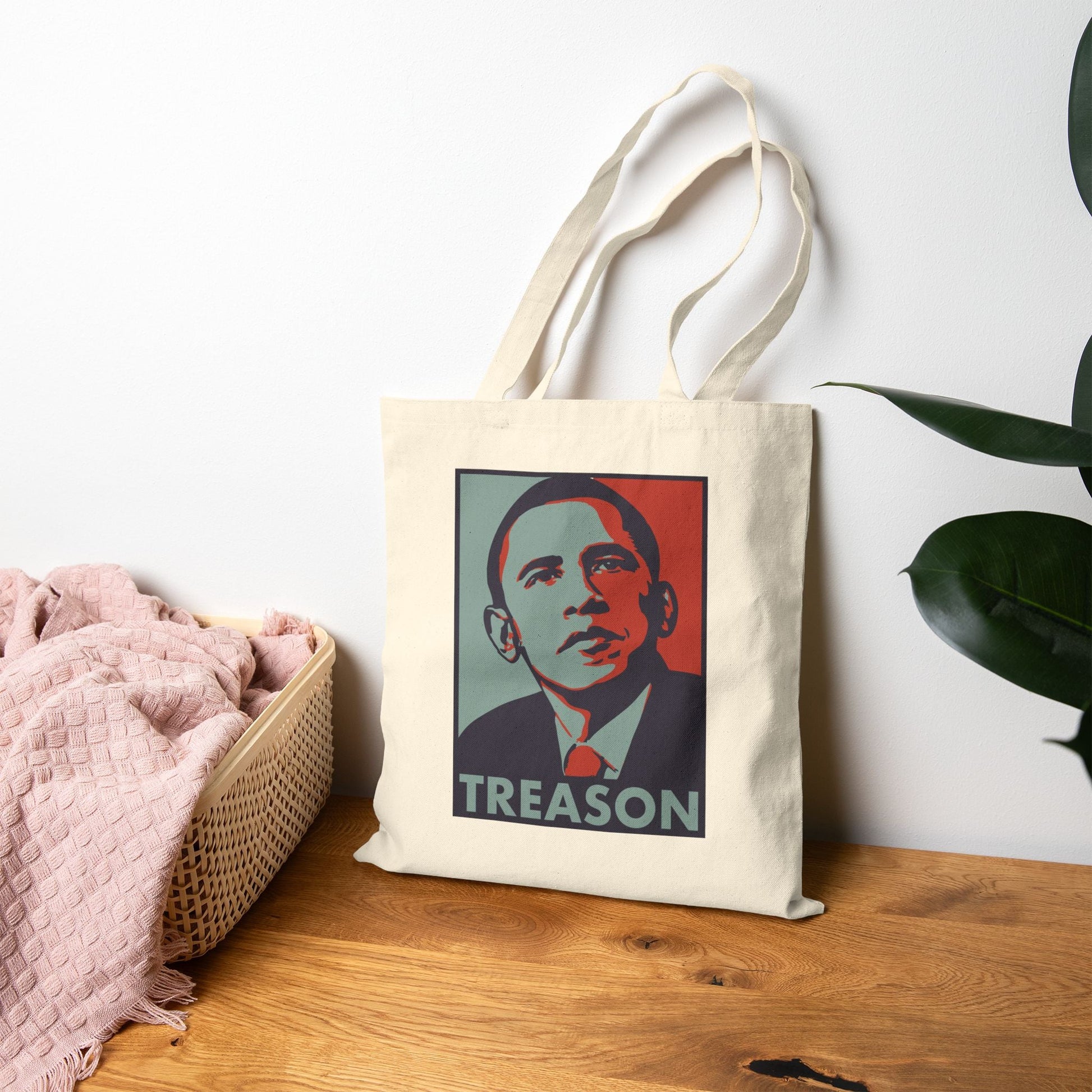 Obama Treason Canvas Tote Bag - PatriotDepot.com