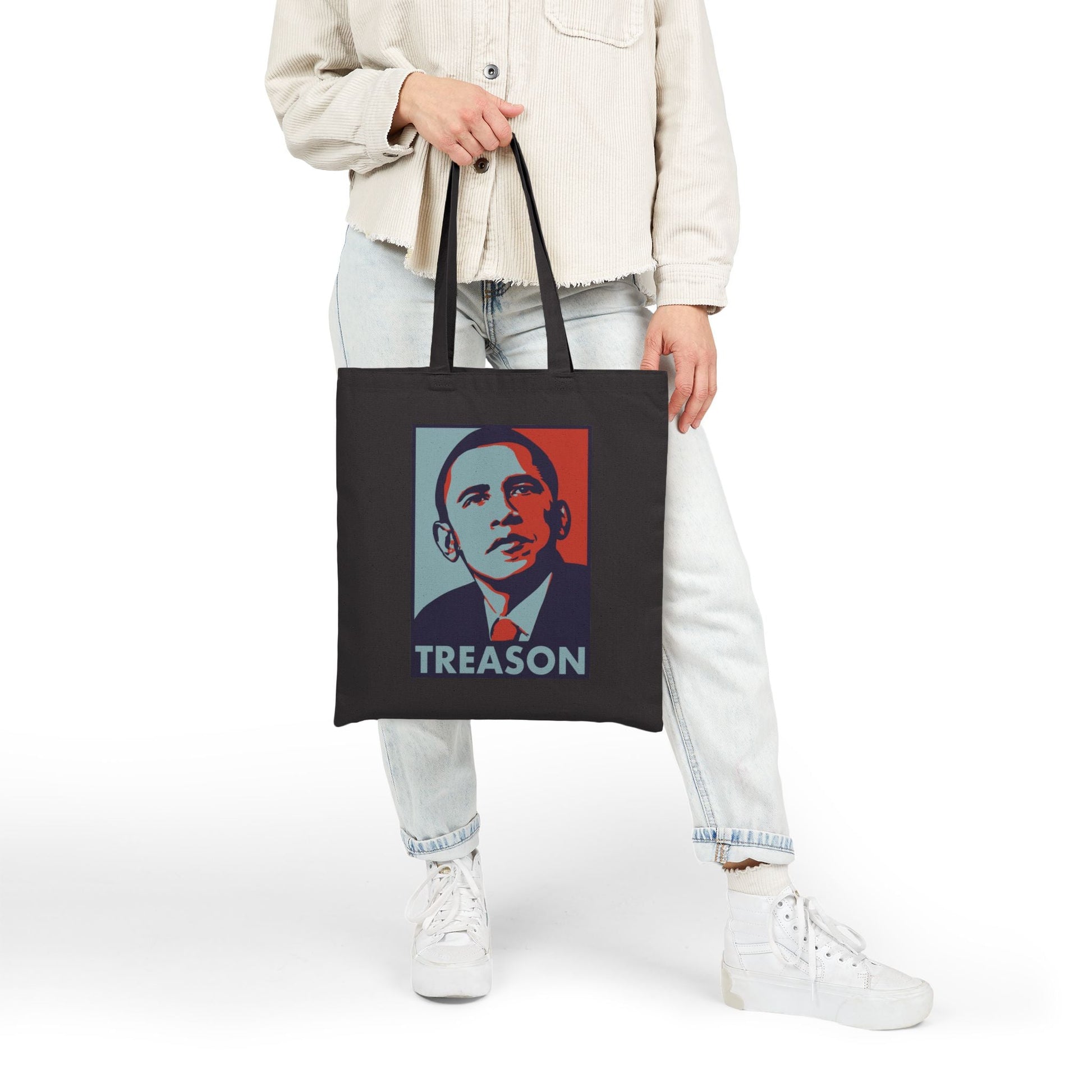Obama Treason Canvas Tote Bag - PatriotDepot.com