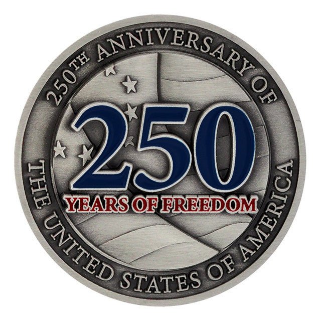 Offical Liberty Forged: America’s 250th Anniversary Premium 3D Challenge Coin (1776–2026) - PatriotDepot.com