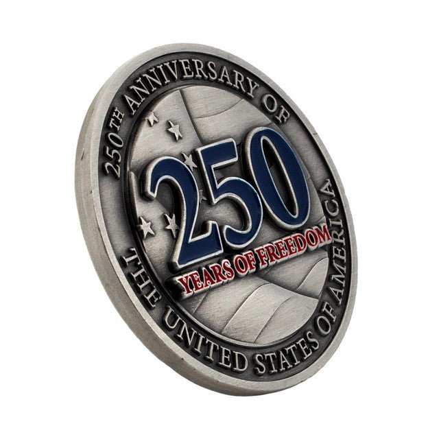 Offical Liberty Forged: America’s 250th Anniversary Premium 3D Challenge Coin (1776–2026) - PatriotDepot.com