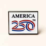 Official America 250™ White Logo Lapel Pin - PatriotDepot.com