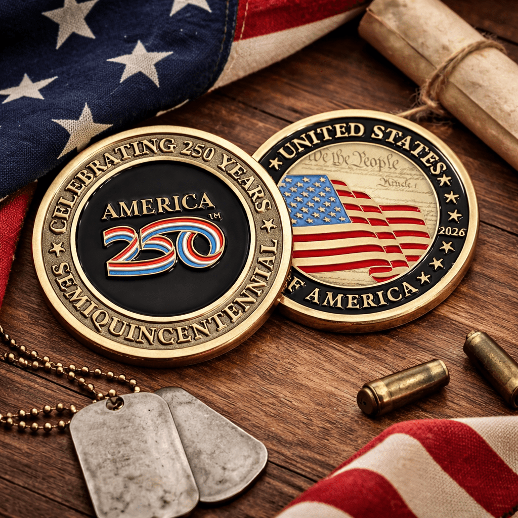 Official America250™ 250th Anniversary Celebration Coin (1776–2026) - PatriotDepot.com