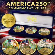Official America250™ Anthem Trio Collectors Challenge Coin Set – Semiquicentennial Edition - PatriotDepot.com
