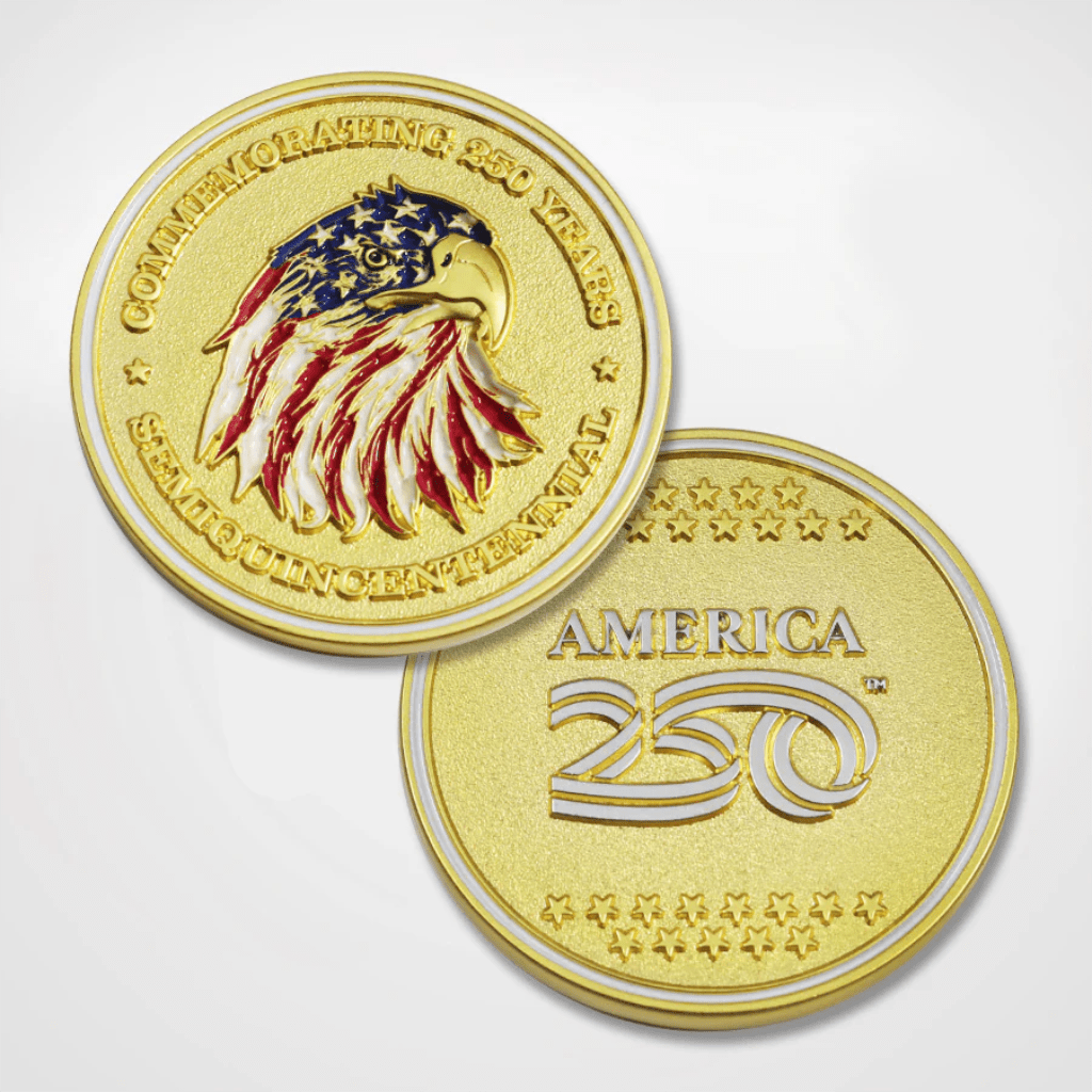 Official America250™ Eagle of Freedom Commemorative Challenge Coin - PatriotDepot.com