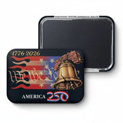 Official America250™ Flaming Liberty Bell Souvenir Fridge Magnet - PatriotDepot.com