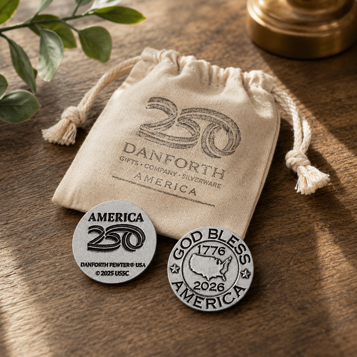 Official America250™ God Bless America Coin | Dansforth Pewter Coin | USA Gift - PatriotDepot.com