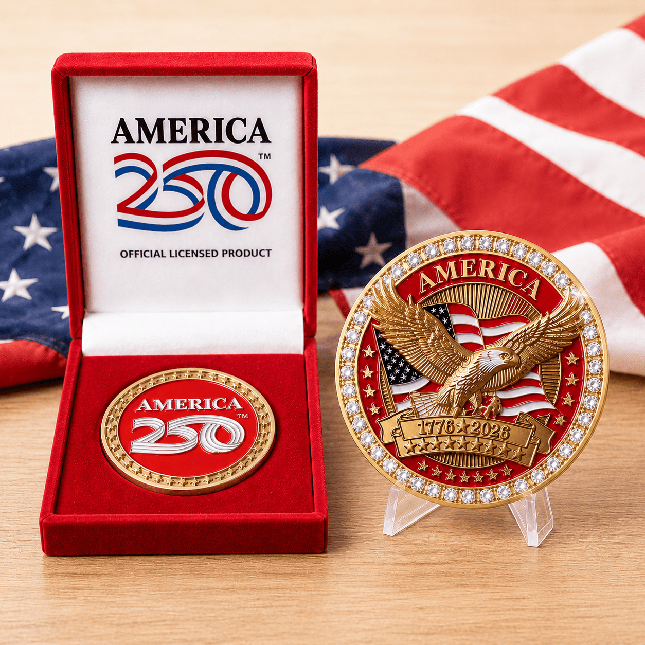 Official America250™ Legacy Challenge Coin Collection – 1776–2026 Edition - PatriotDepot.com