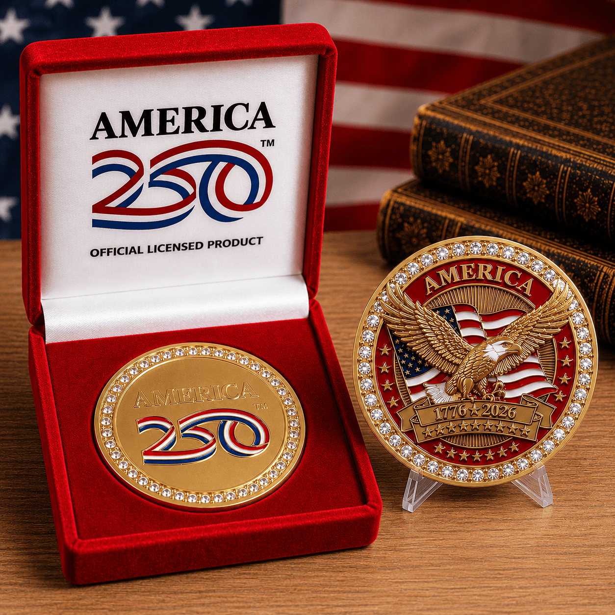 Official America250™ Legacy Challenge Coin Collection – 1776–2026 Edition - PatriotDepot.com