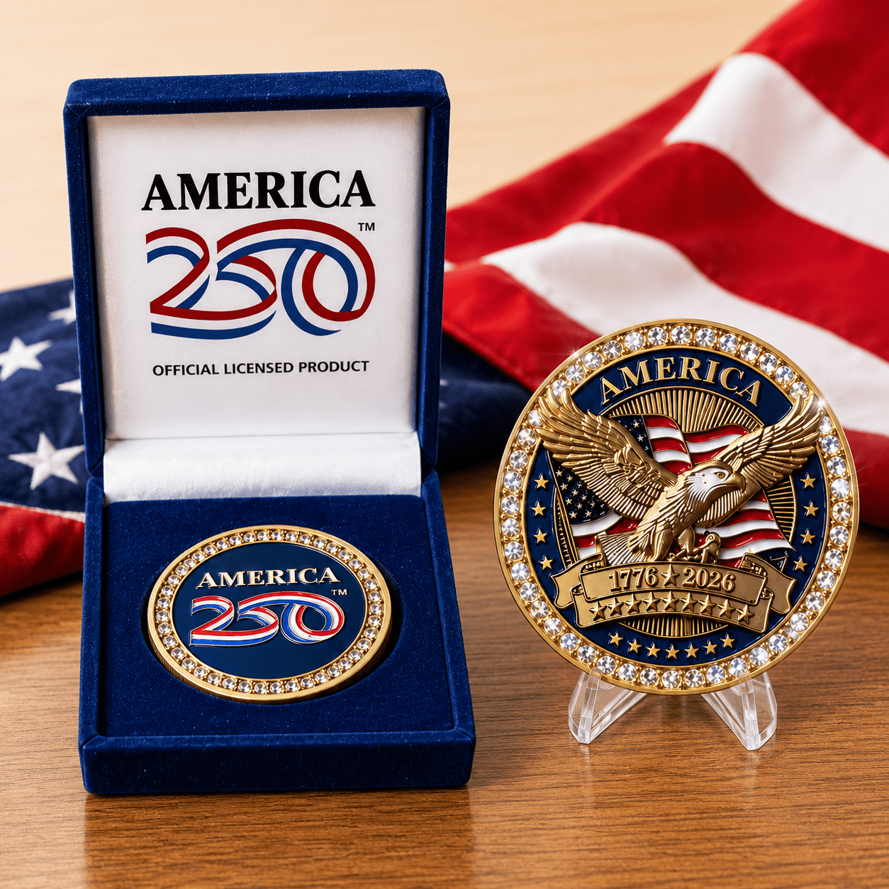 Official America250™ Legacy Challenge Coin Collection – 1776–2026 Edition - PatriotDepot.com