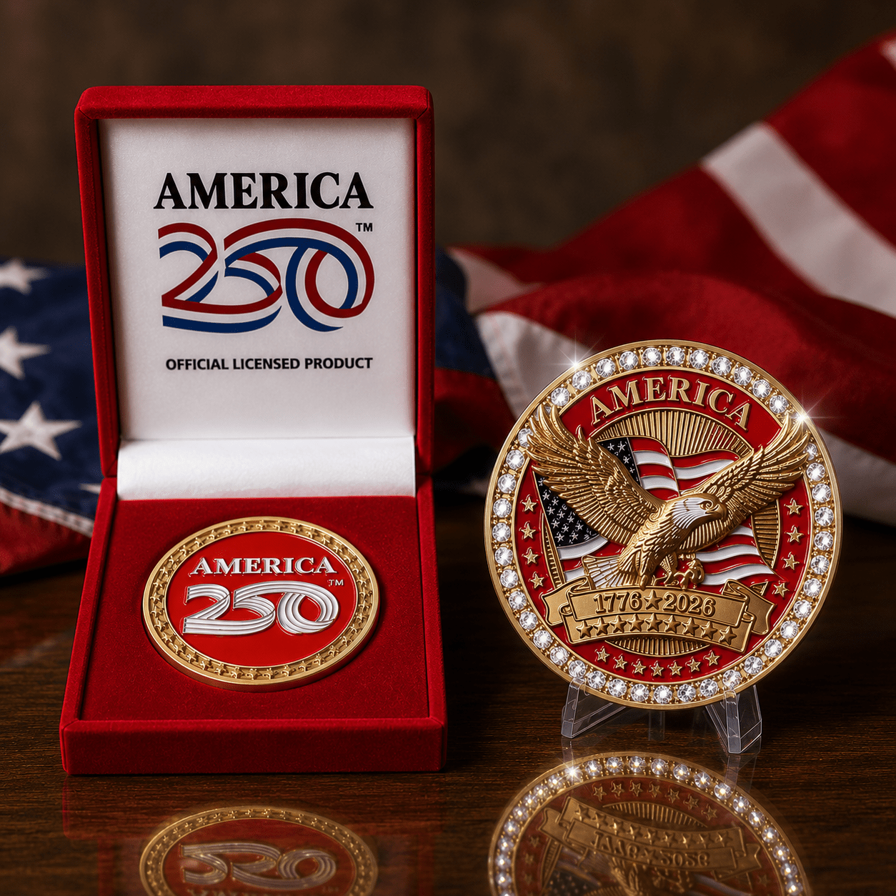 Official America250™ Legacy Challenge Coin Collection – 1776–2026 Edition - PatriotDepot.com