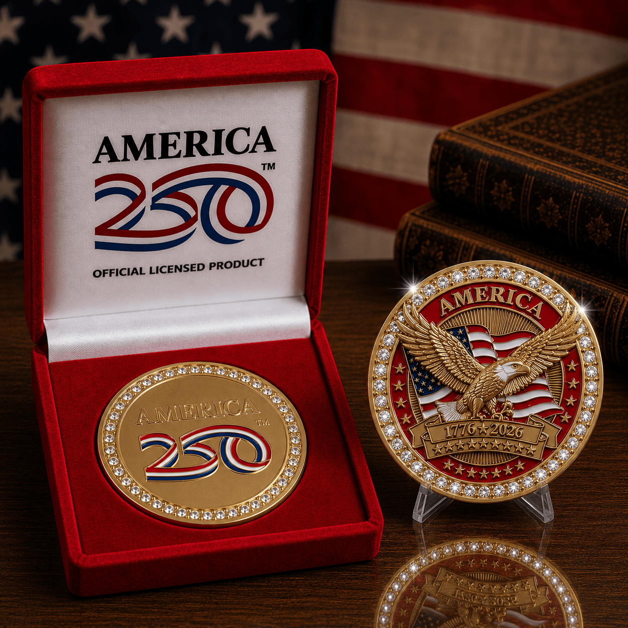 Official America250™ Legacy Challenge Coin Collection – 1776–2026 Edition - PatriotDepot.com