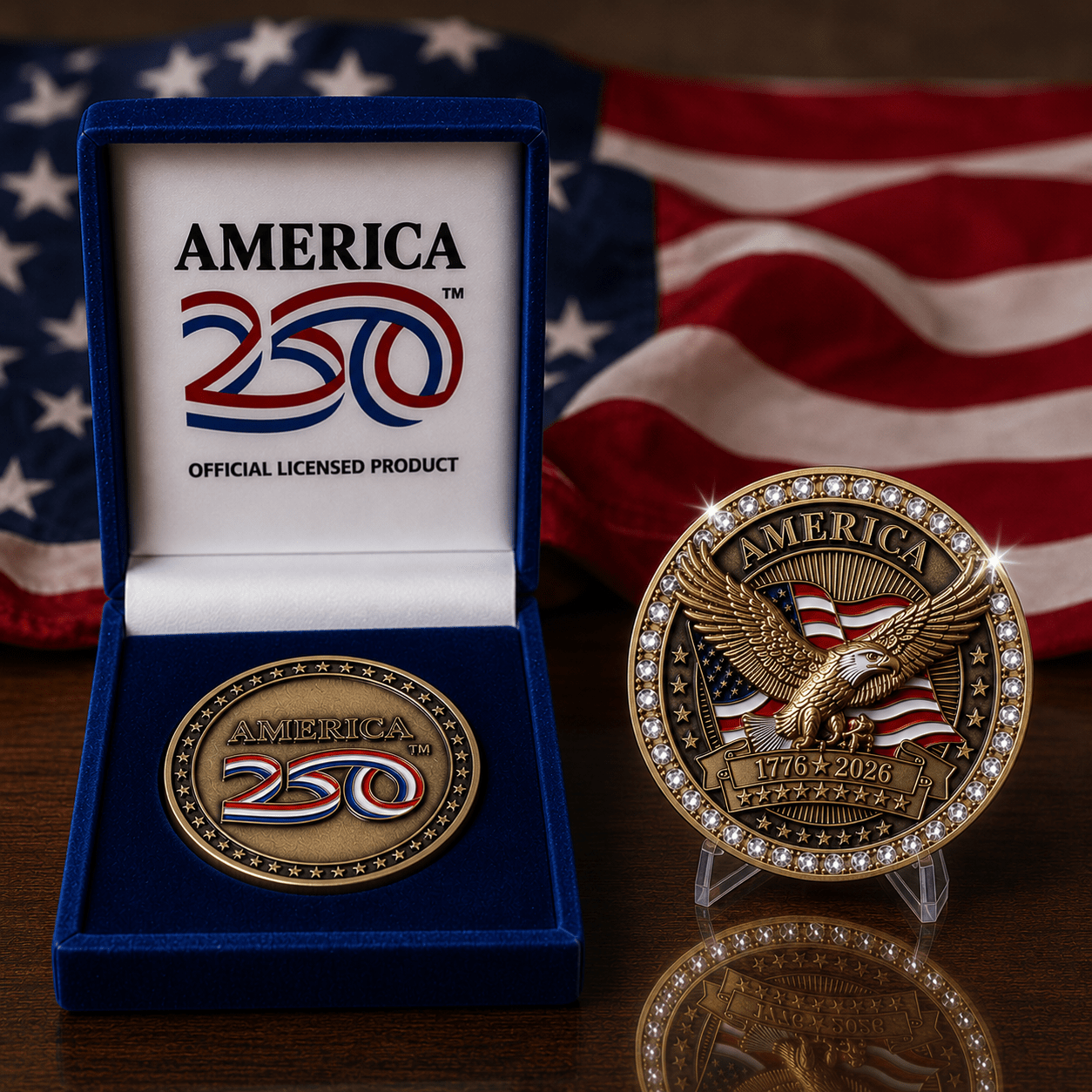 Official America250™ Legacy Challenge Coin Collection – 1776–2026 Edition - PatriotDepot.com