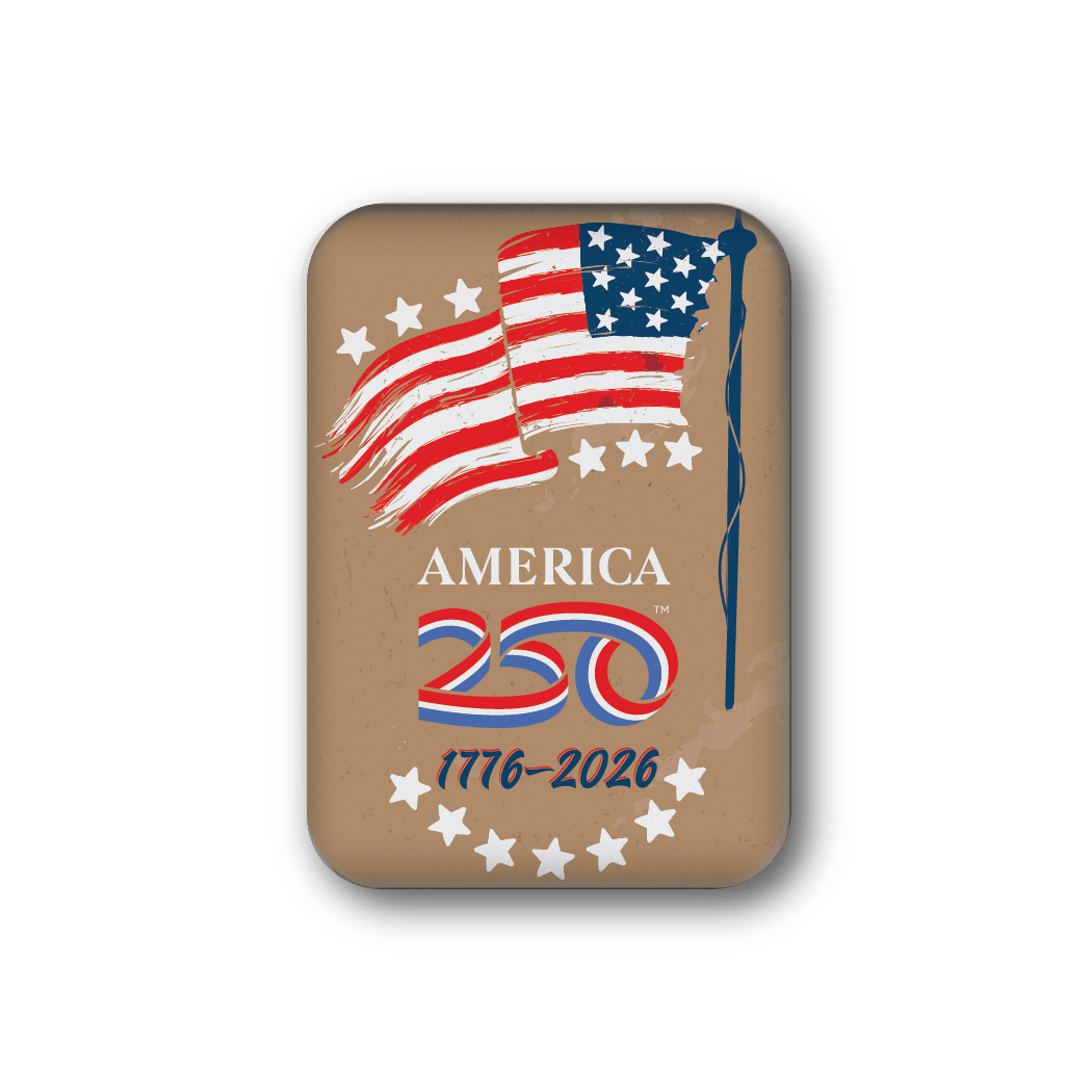 Official America250™ Ragged Flag Souvenir Fridge Magnet - PatriotDepot.com