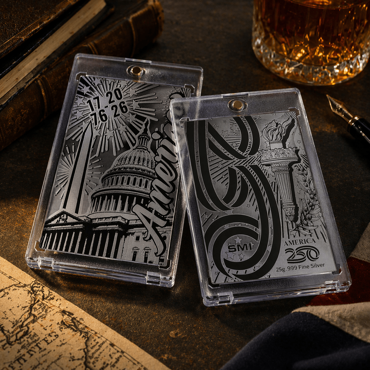 Official America250™ U.S. Capitol 25g .999 Silver Collector Card - PatriotDepot.com