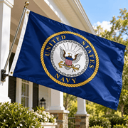 Official U.S. Navy Emblem Flag – United States Navy Military Service Flag 3'x5' - PatriotDepot.com