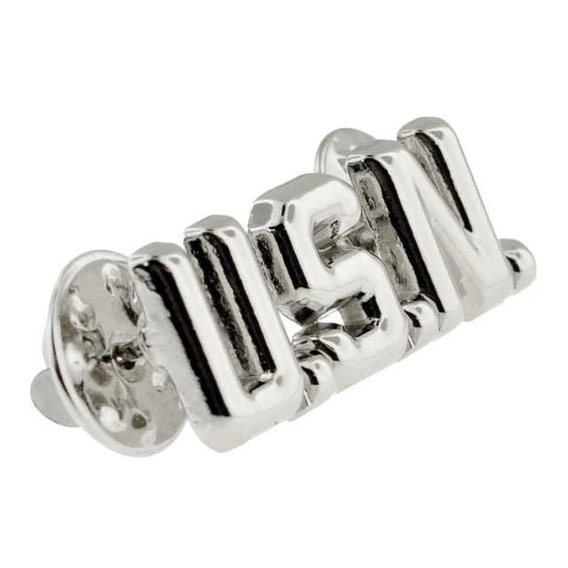 Officially Licensed U.S. Navy Silver Lettering Lapel Pin - PatriotDepot.com