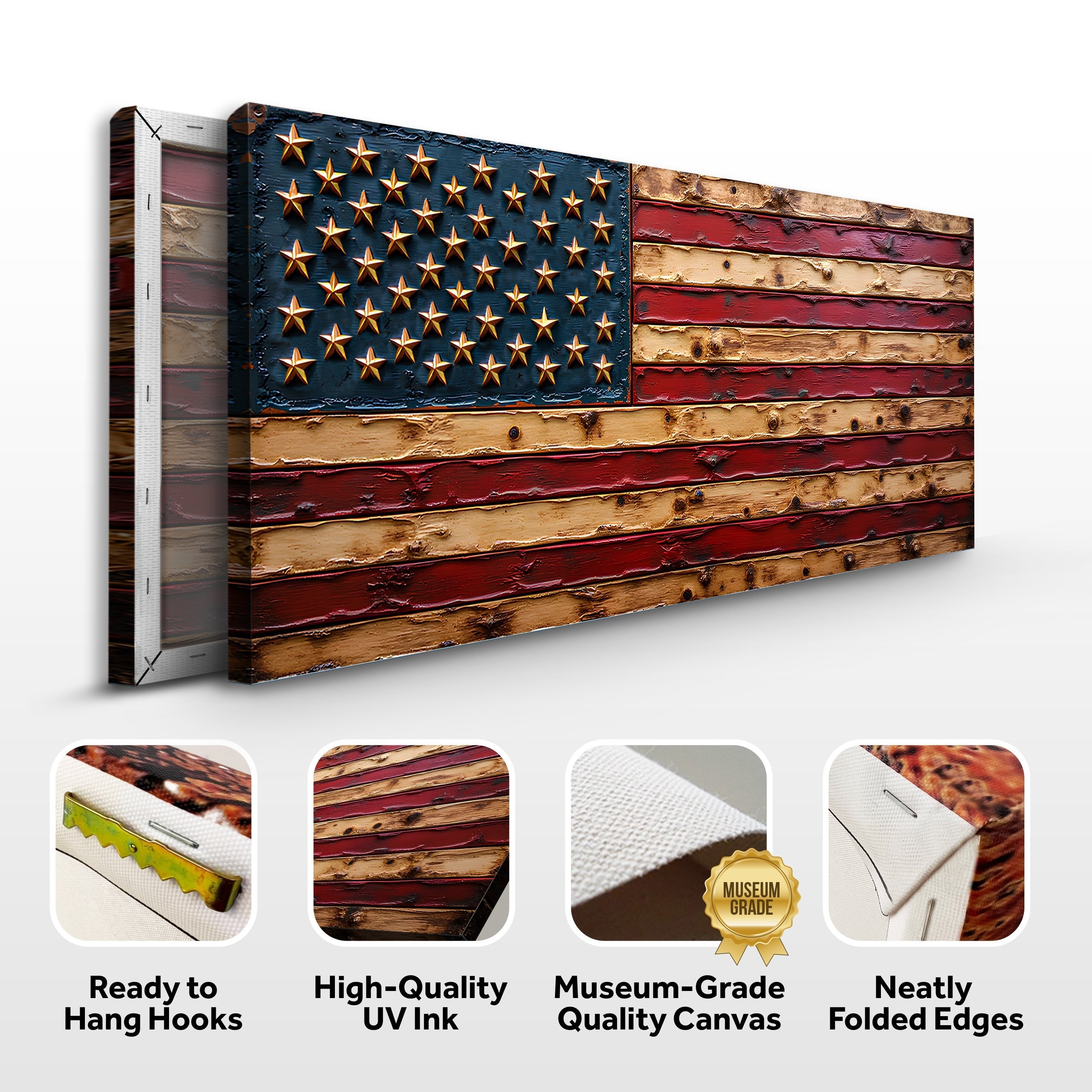 Old Glory American Flag Wall Art - PatriotDepot.com