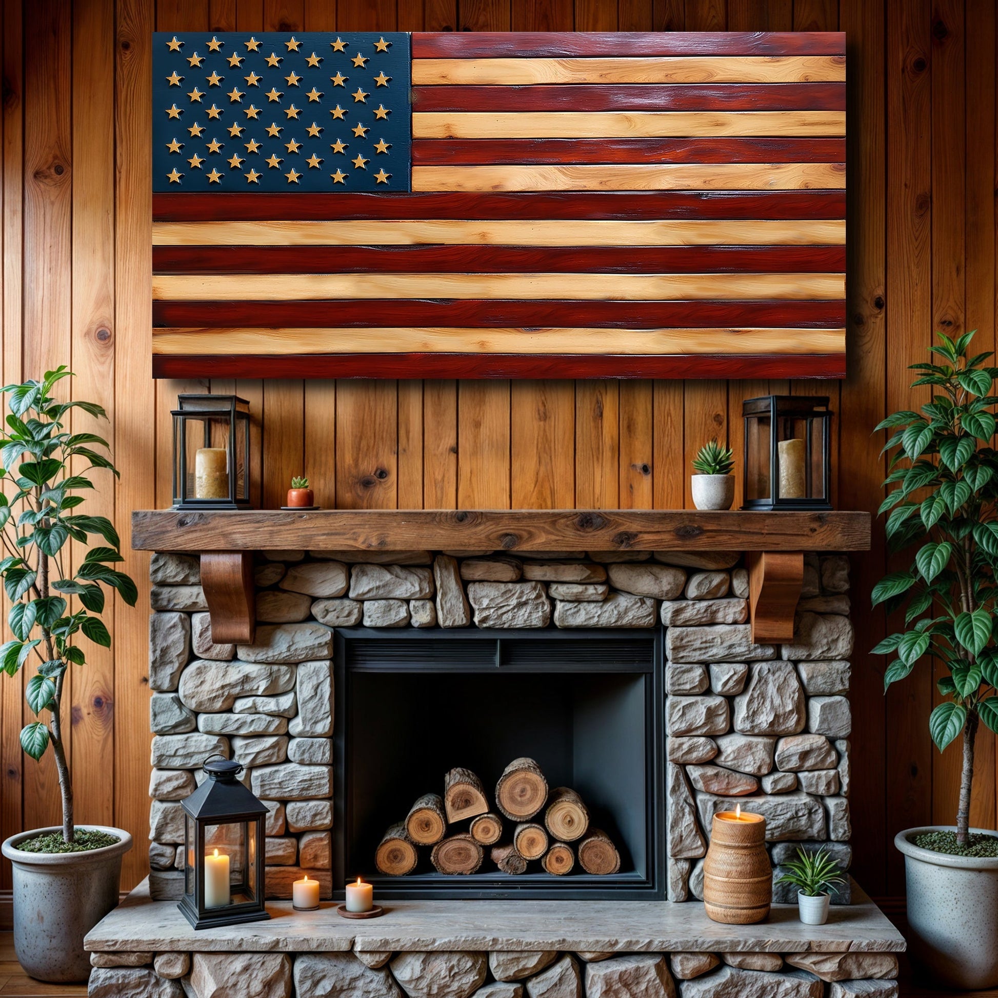 Old Glory American Flag Wall Art II - PatriotDepot.com