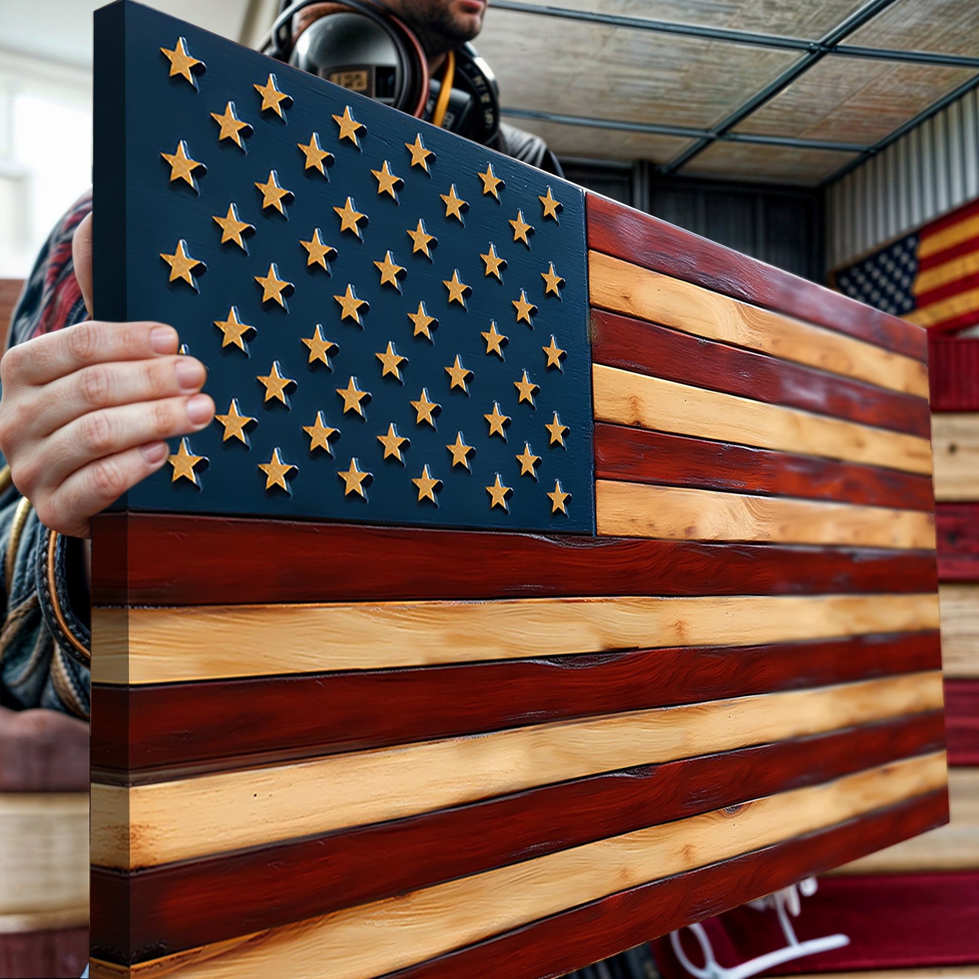 Old Glory American Flag Wall Art II - PatriotDepot.com