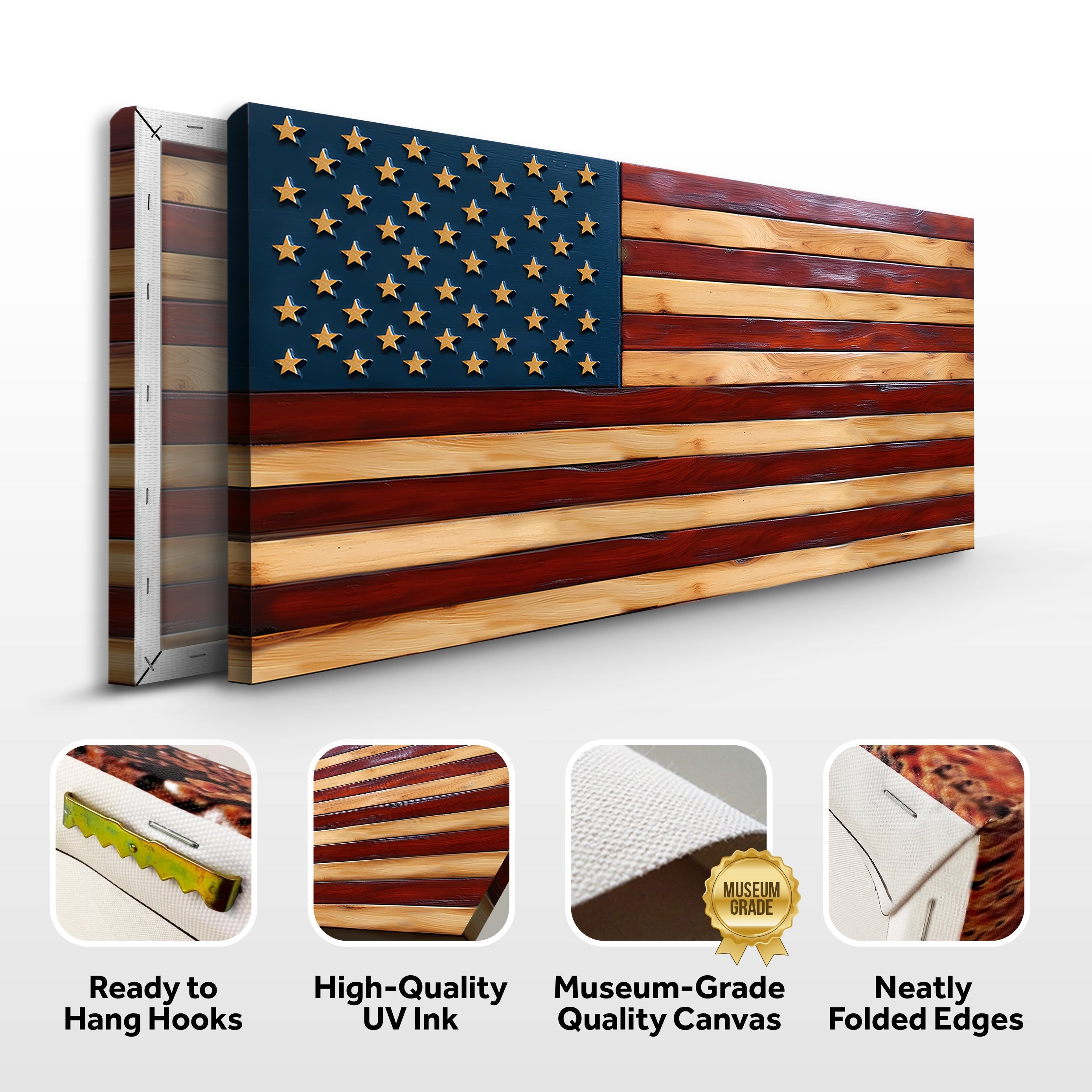 Old Glory American Flag Wall Art II - PatriotDepot.com