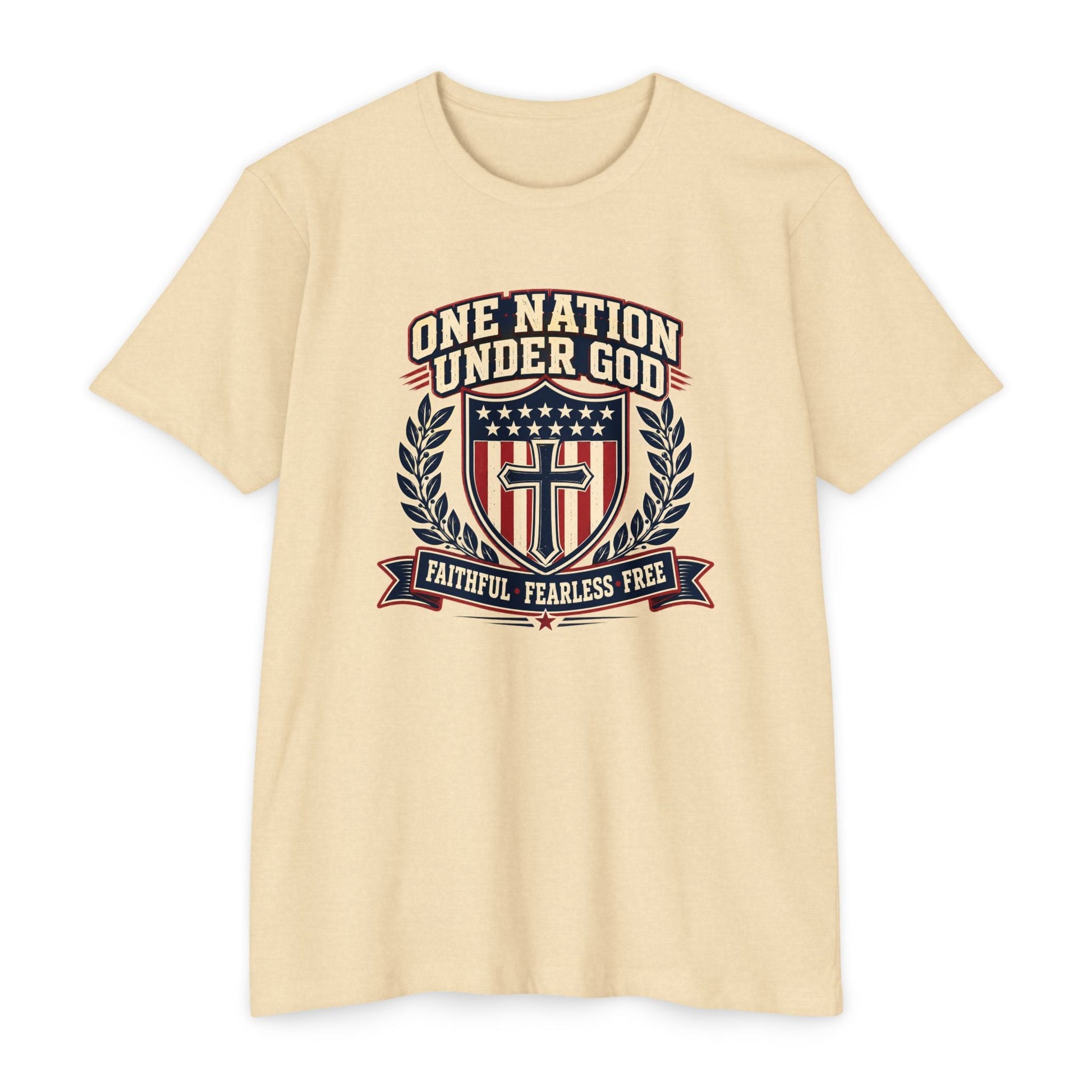 One Nation Under God T-Shirt — Faithful Fearless Free - PatriotDepot.com