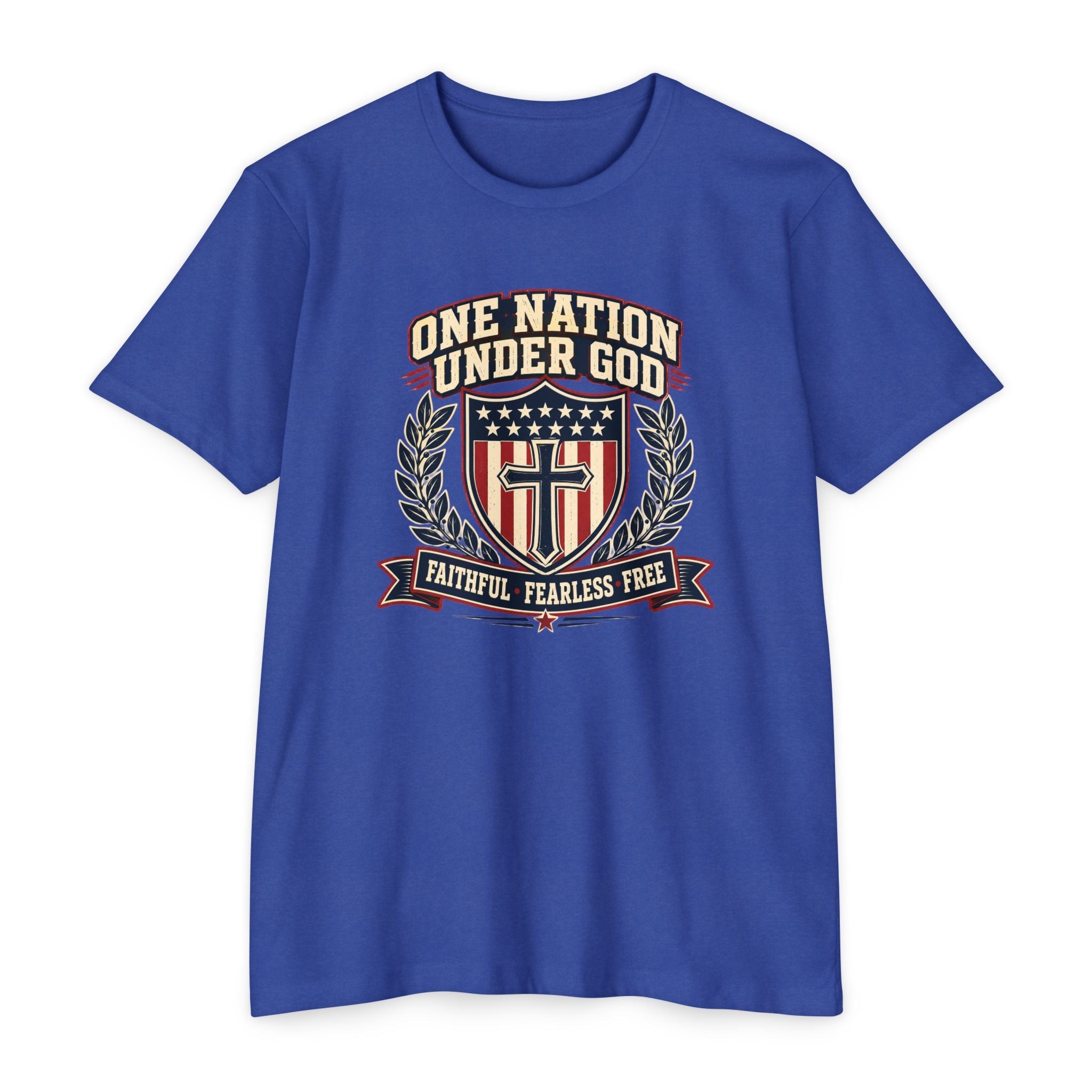One Nation Under God T-Shirt — Faithful Fearless Free - PatriotDepot.com