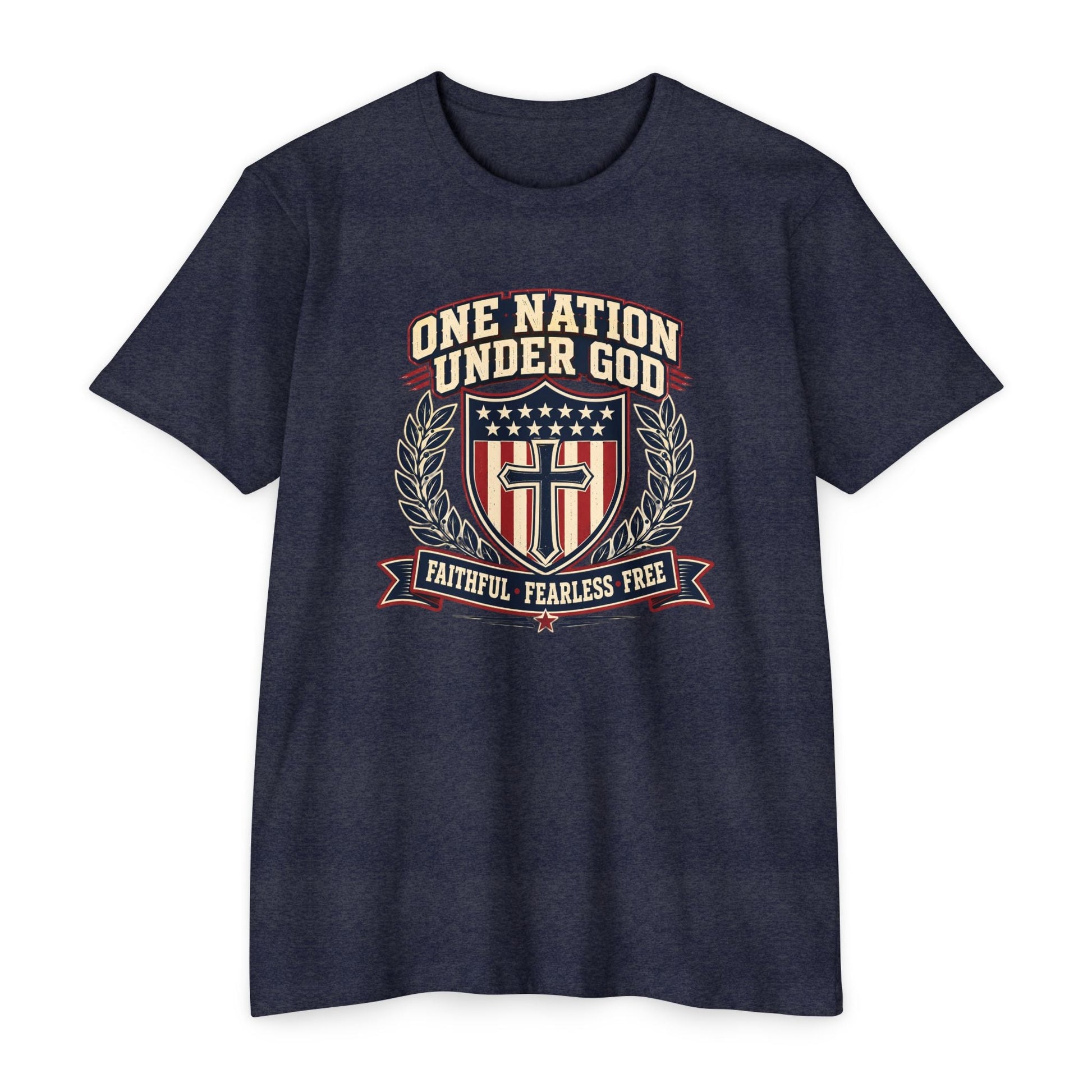 One Nation Under God T-Shirt — Faithful Fearless Free - PatriotDepot.com
