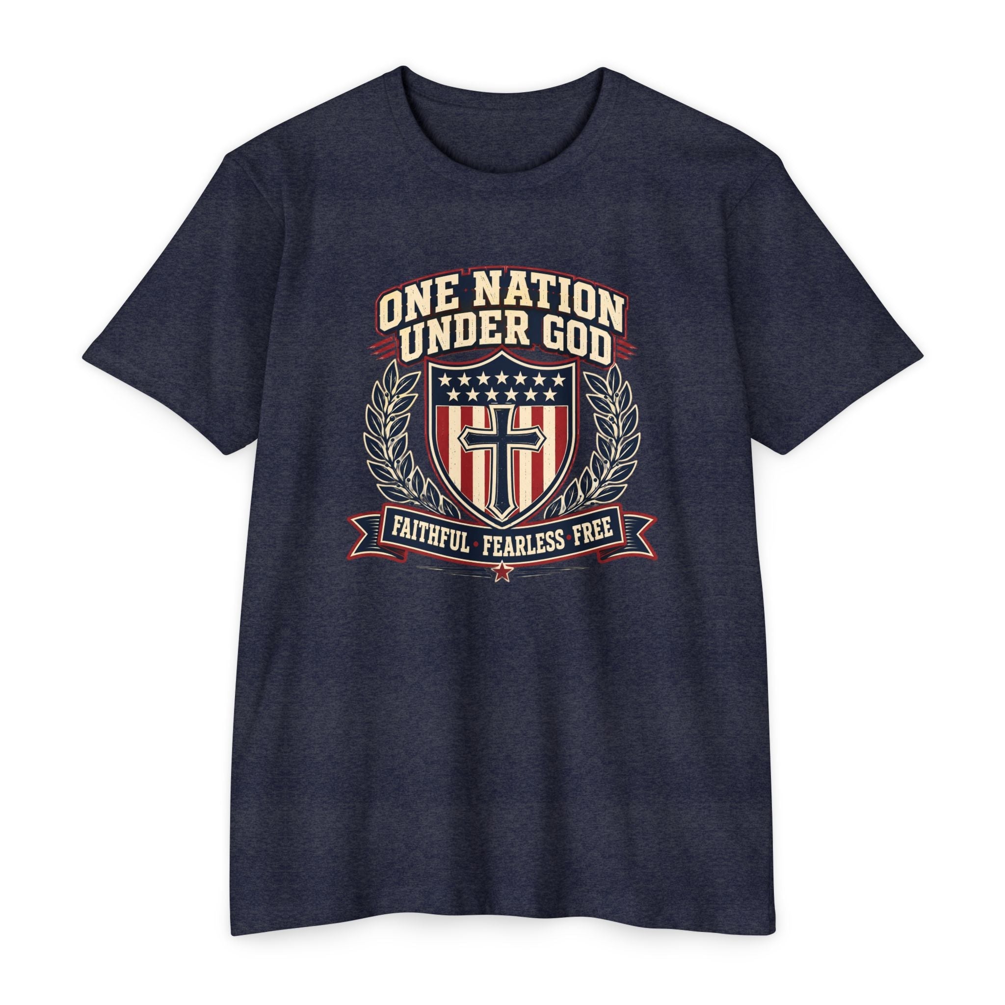 One Nation Under God T-Shirt — Faithful Fearless Free - PatriotDepot.com