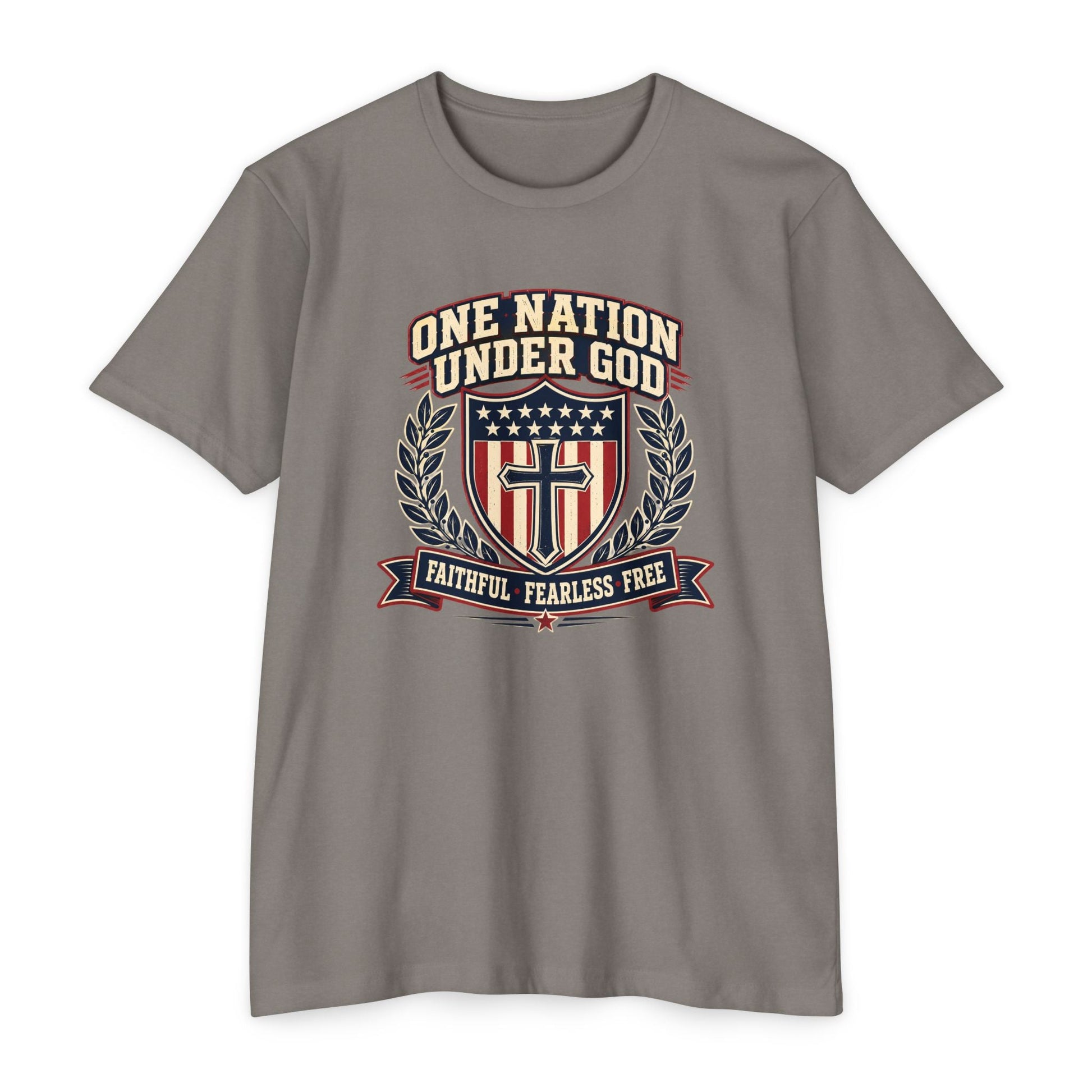 One Nation Under God T-Shirt — Faithful Fearless Free - PatriotDepot.com