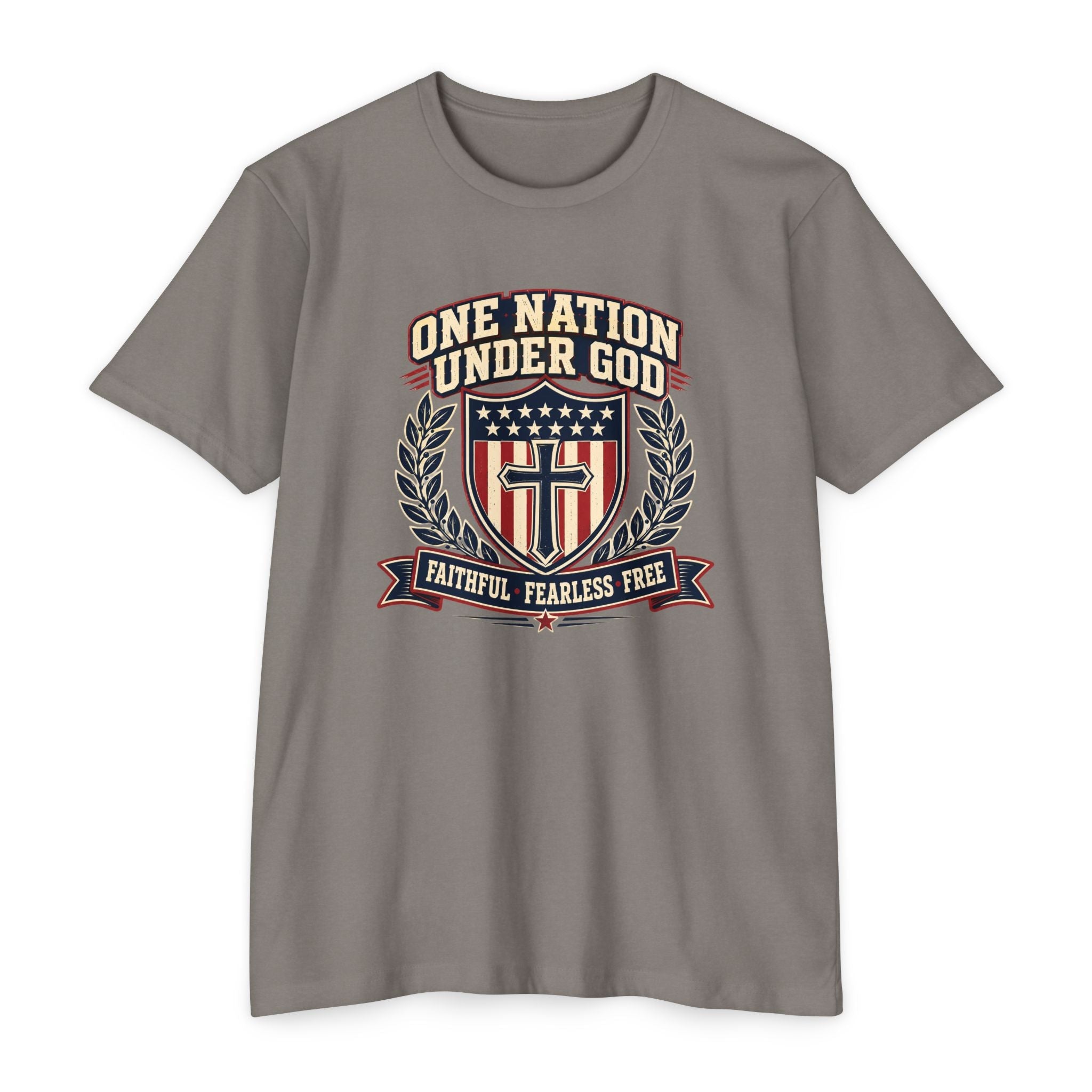 One Nation Under God T-Shirt — Faithful Fearless Free - PatriotDepot.com