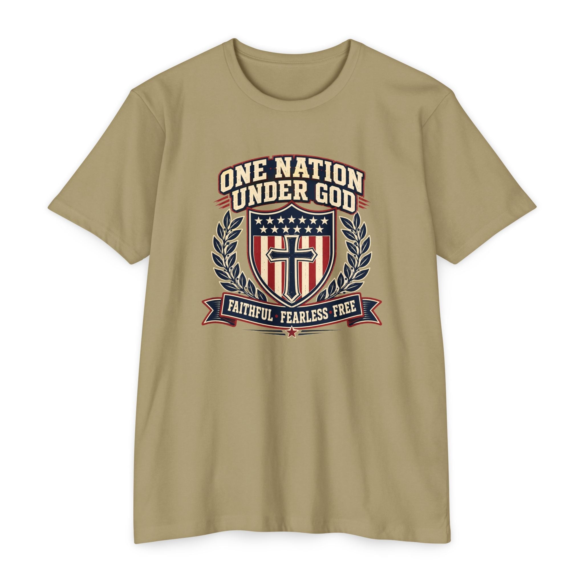 One Nation Under God T-Shirt — Faithful Fearless Free - PatriotDepot.com