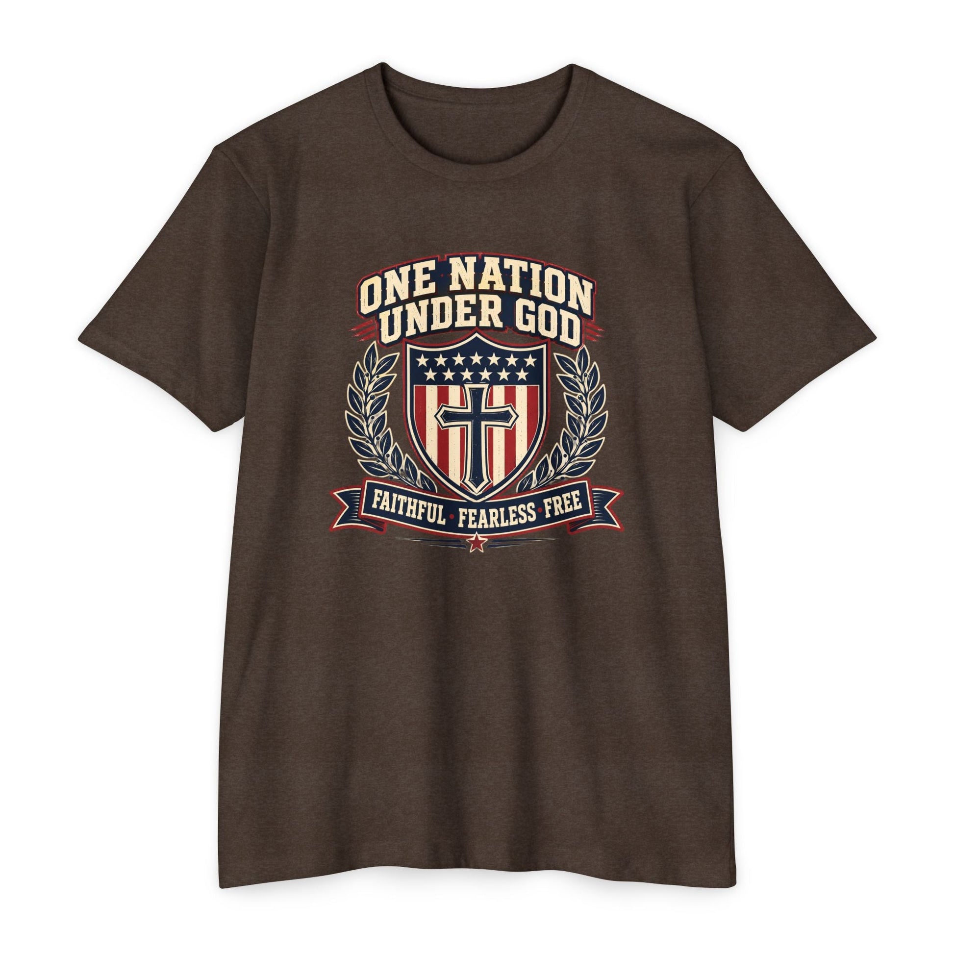 One Nation Under God T-Shirt — Faithful Fearless Free - PatriotDepot.com