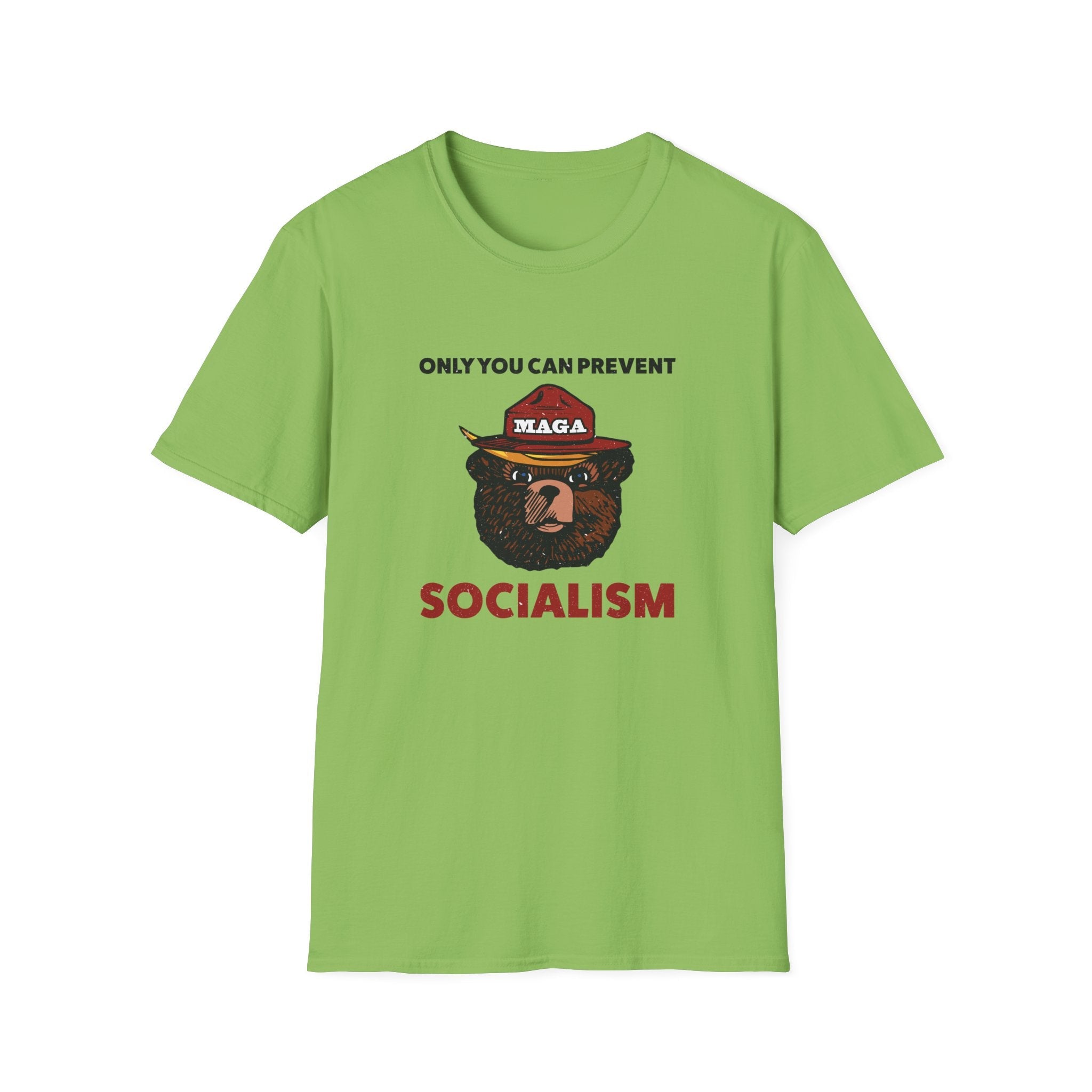 Only You Can Prevent Socialism (MAGA Bear) Unisex T-Shirt - PatriotDepot.com