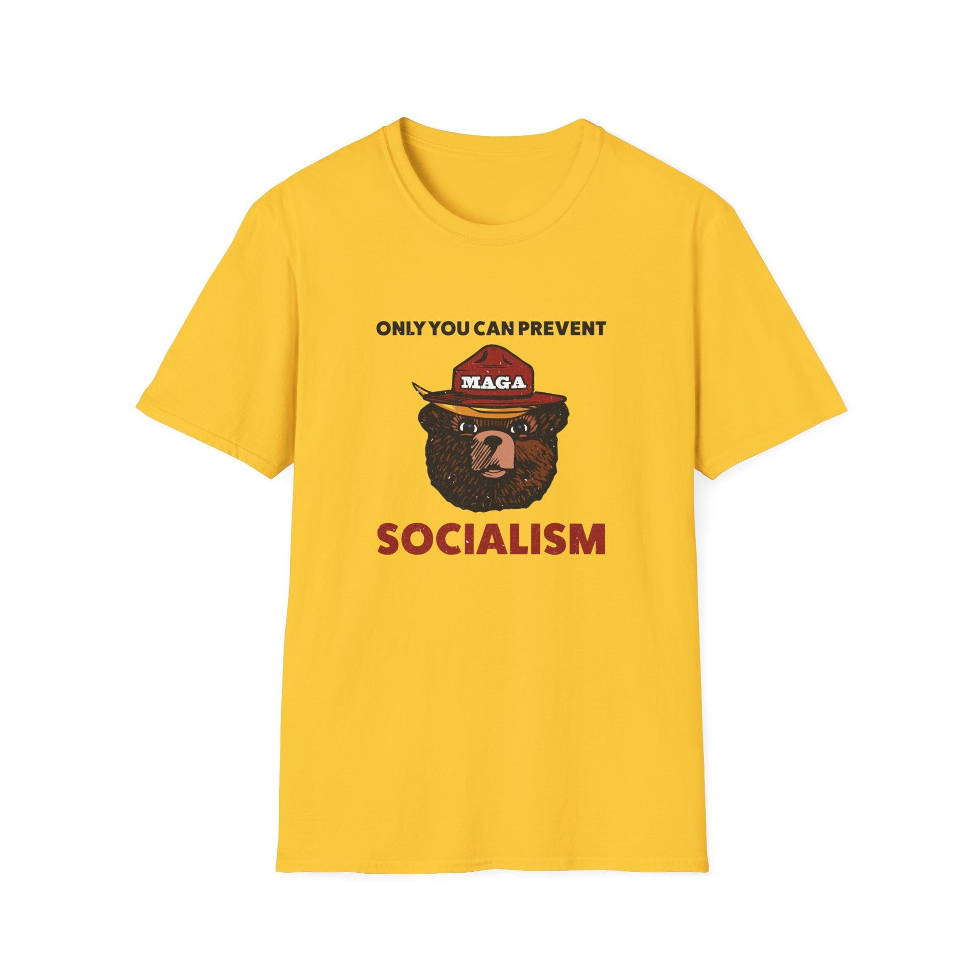 Only You Can Prevent Socialism (MAGA Bear) Unisex T-Shirt - PatriotDepot.com