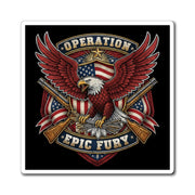 Operation Epic Fury Eagle Magnet — Patriotic American Flag Military Design - PatriotDepot.com