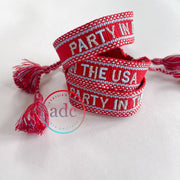Party in the USA Woven Bracelet | America's 250th Anniversary - PatriotDepot.com