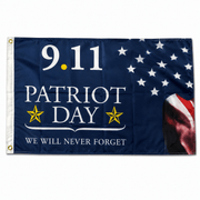 Patriot Day 9/11 "We Will Never Forget" Flag | 3'x5' September 11 25th Anniversary Memorial Flag - PatriotDepot.com