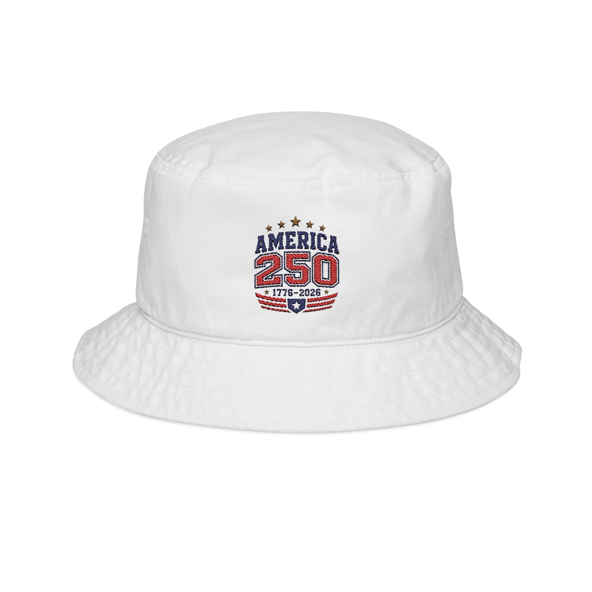 Patriotic 1776–2026 Celebration of America Custom Embroidered Bucket Hat – - PatriotDepot.com