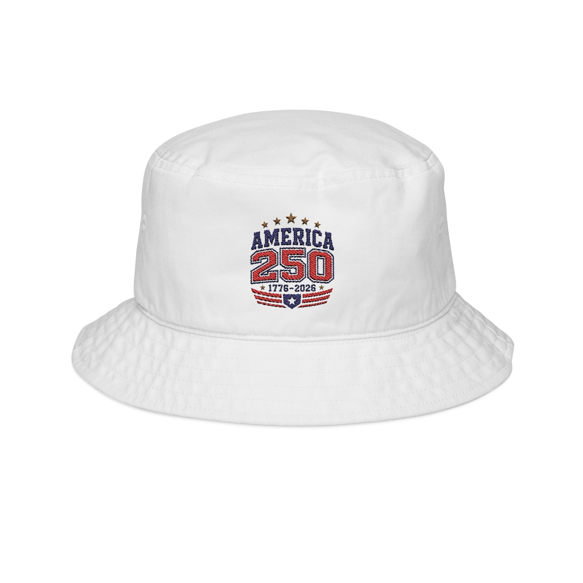 Patriotic 1776–2026 Celebration of America Custom Embroidered Bucket Hat – - PatriotDepot.com