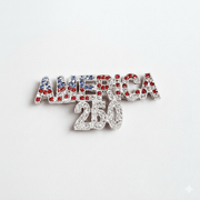 Patriotic 250th Anniversary Rhinestone Brooch - PatriotDepot.com