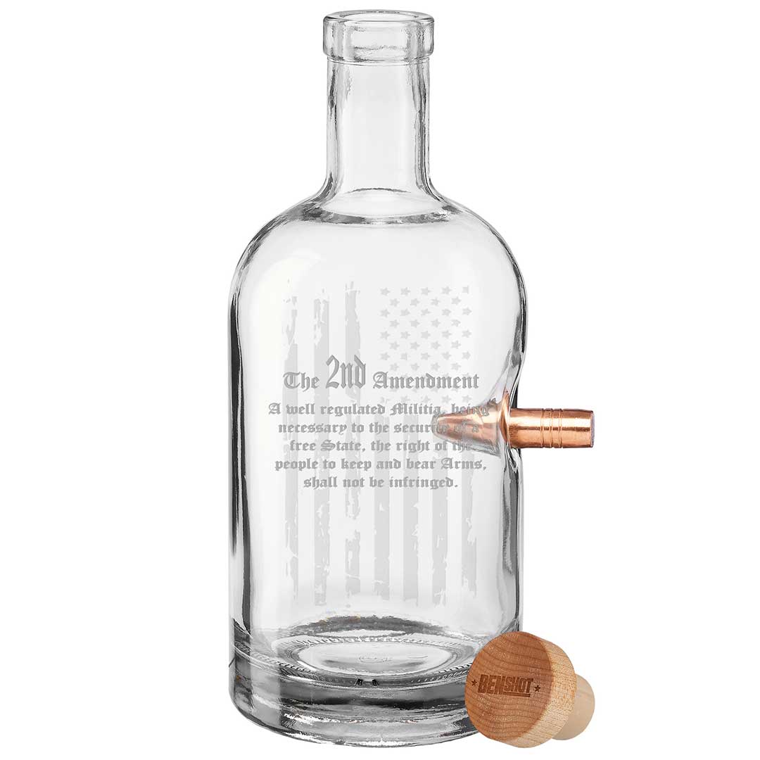 Patriotic 2nd Amendment Bullet Glasses & Decanters | Made in USA - PatriotDepot.com