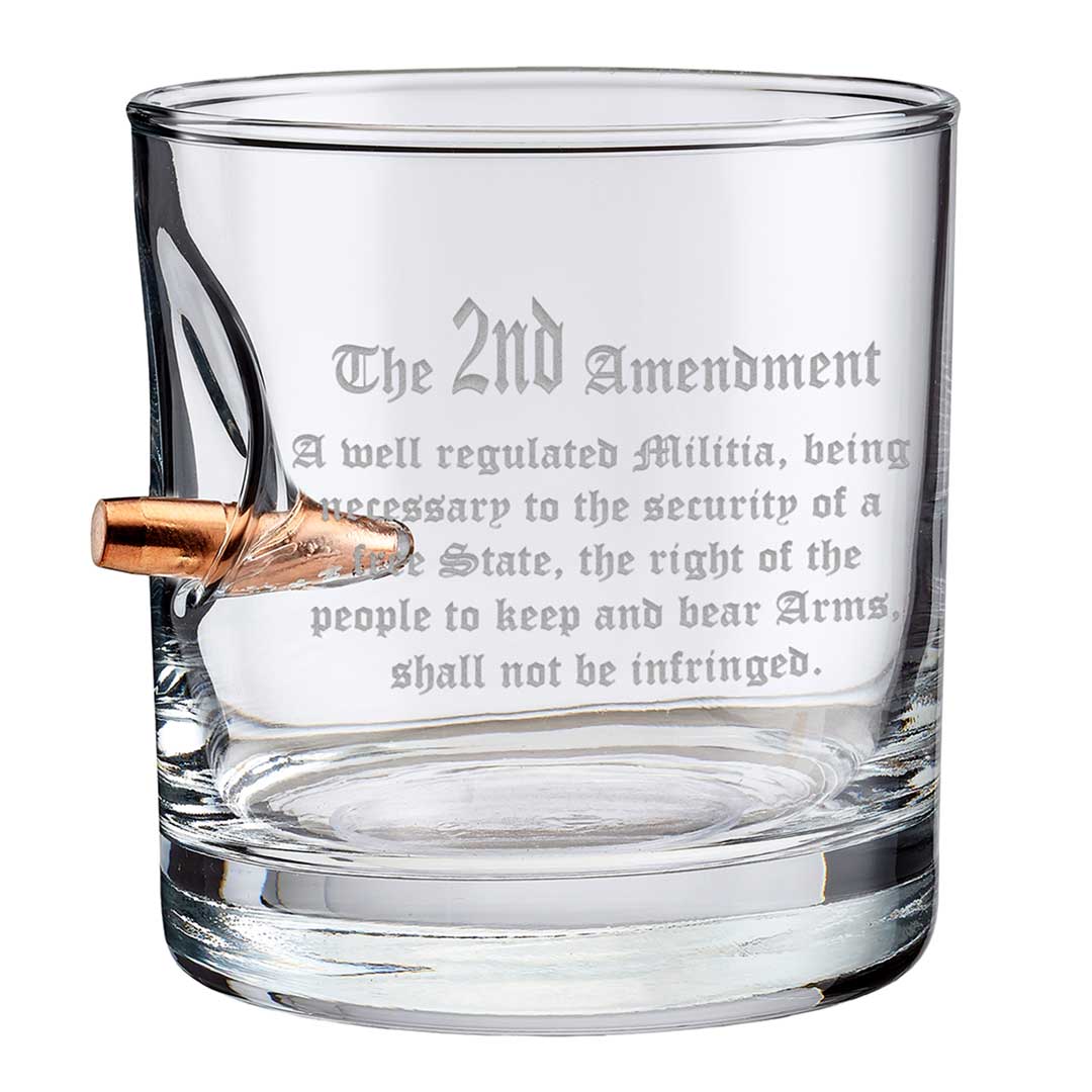 Patriotic 2nd Amendment Bullet Glasses & Decanters | Made in USA - PatriotDepot.com