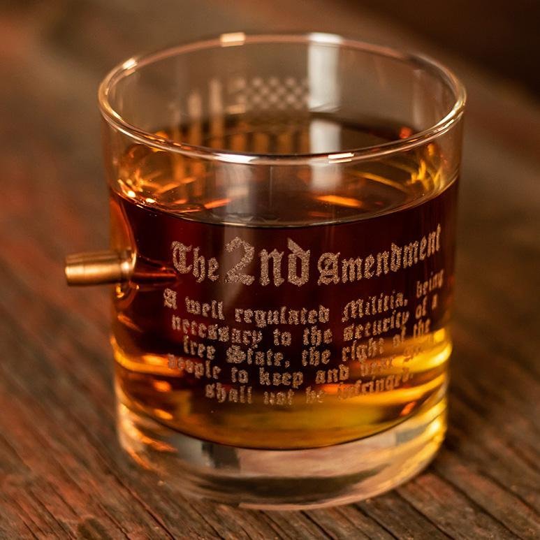 Patriotic 2nd Amendment Bullet Glasses & Decanters | Made in USA - PatriotDepot.com