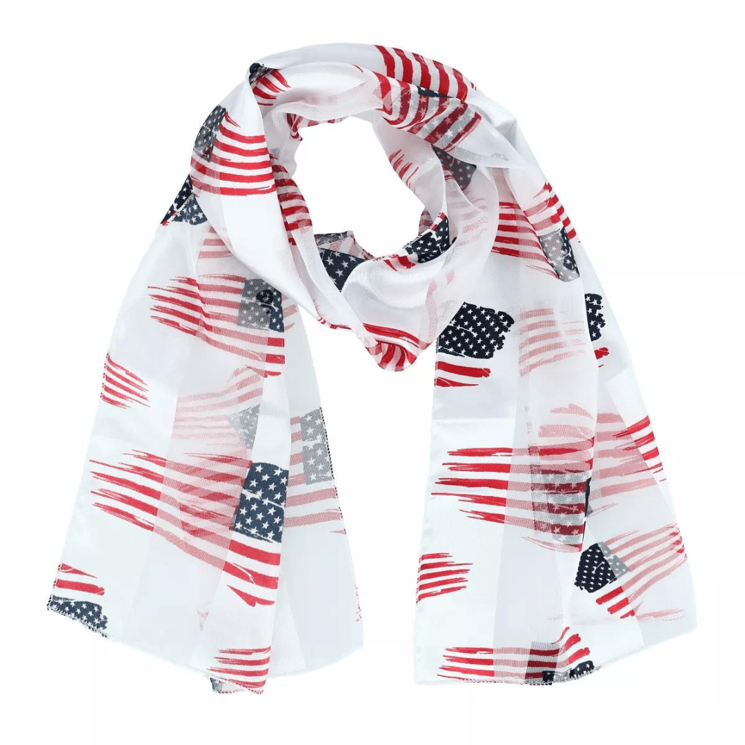 Patriotic American Flag Scarf - PatriotDepot.com
