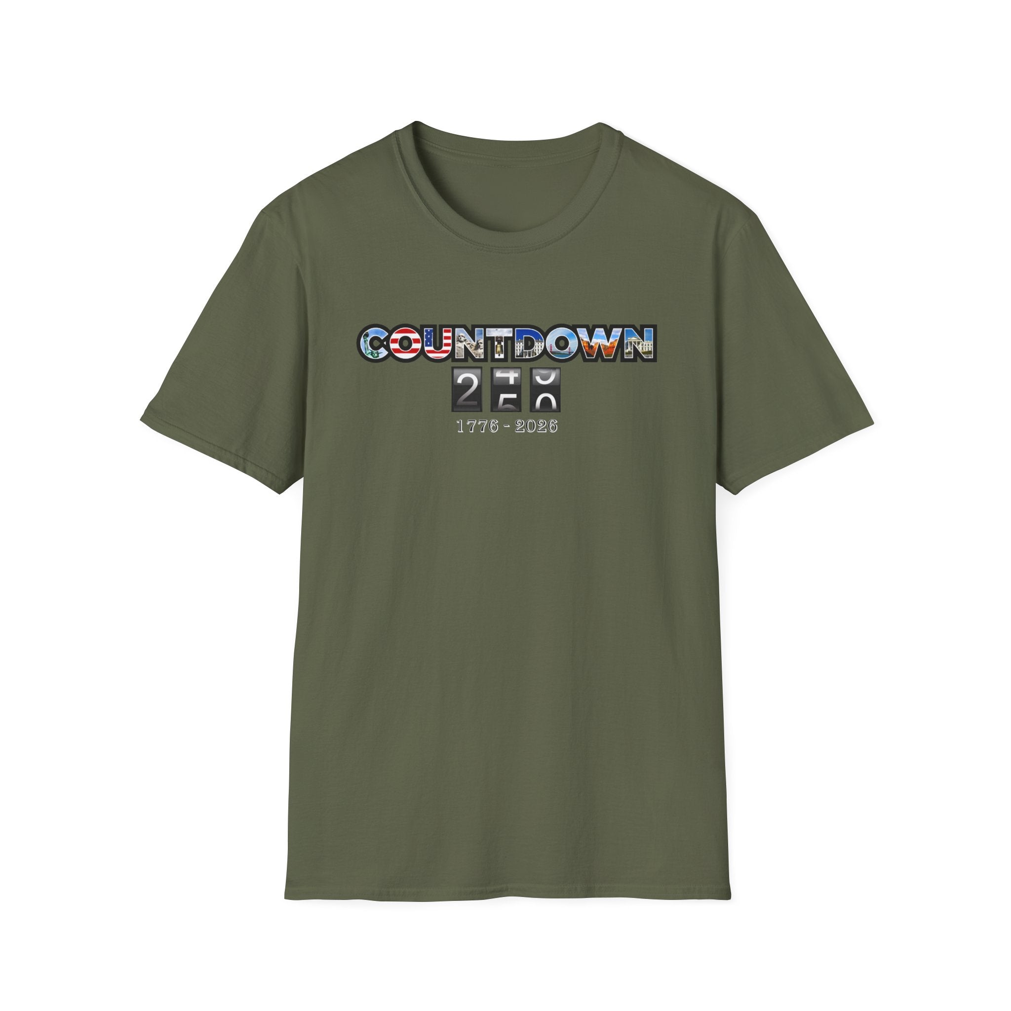 Patriotic Countdown to 250 Years T-Shirt (1776–2026 Edition) - PatriotDepot.com