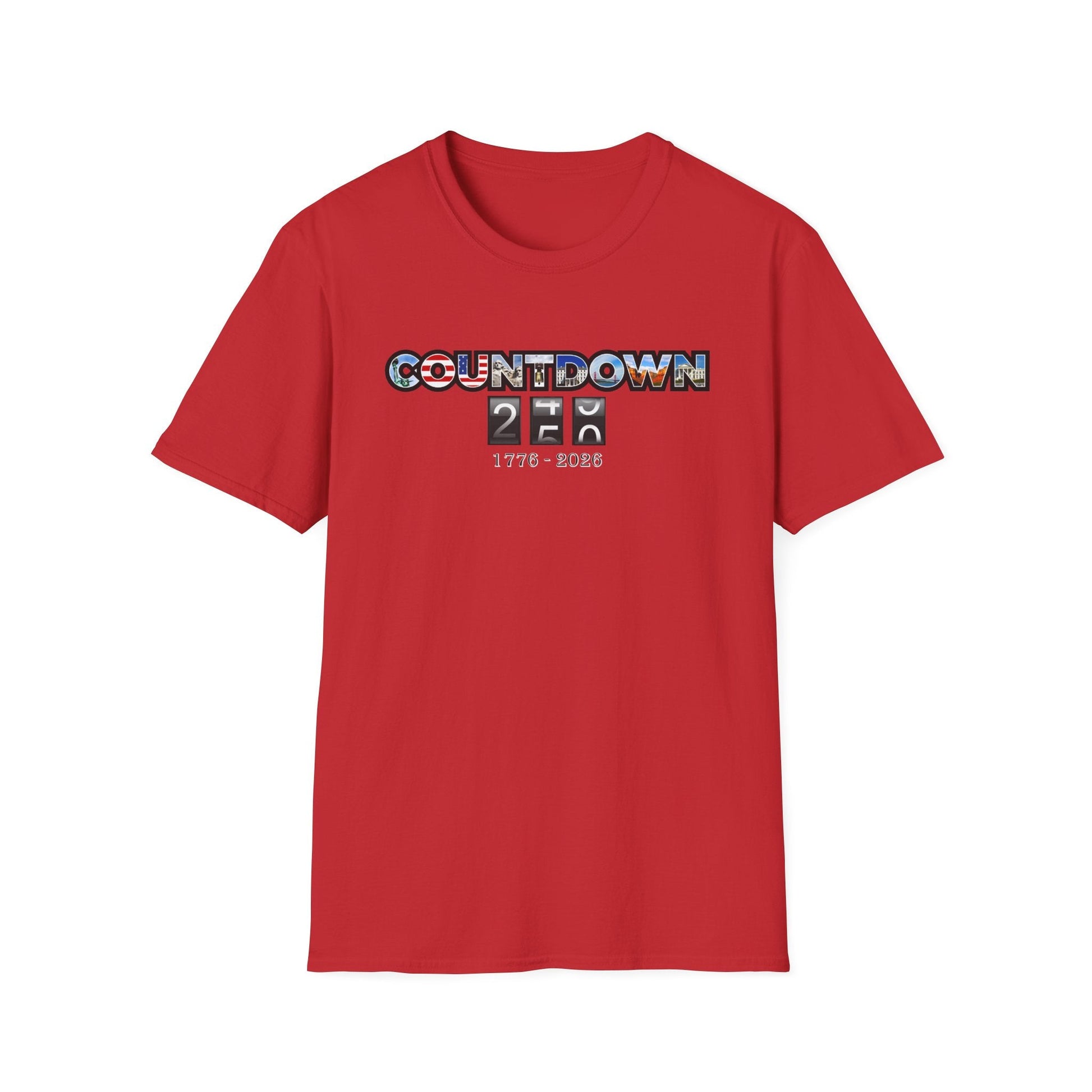 Patriotic Countdown to 250 Years T-Shirt (1776–2026 Edition) - PatriotDepot.com