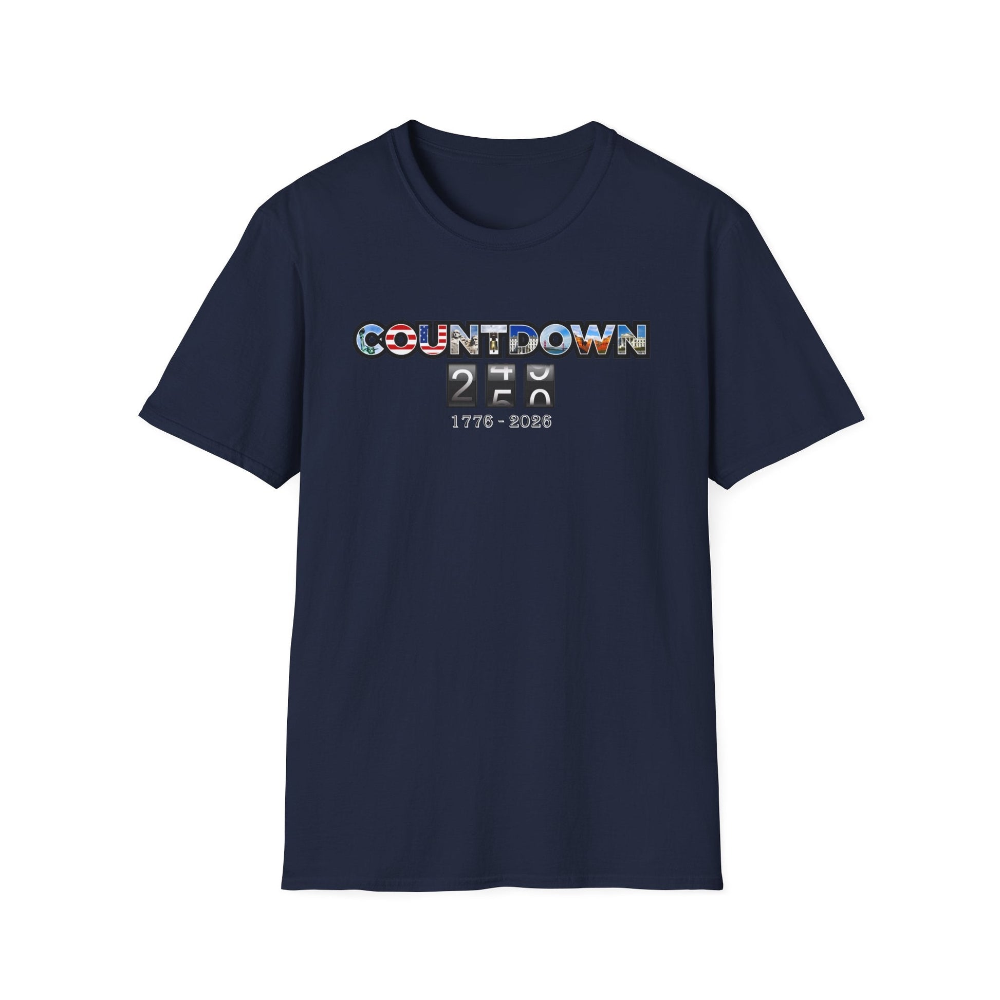 Patriotic Countdown to 250 Years T-Shirt (1776–2026 Edition) - PatriotDepot.com