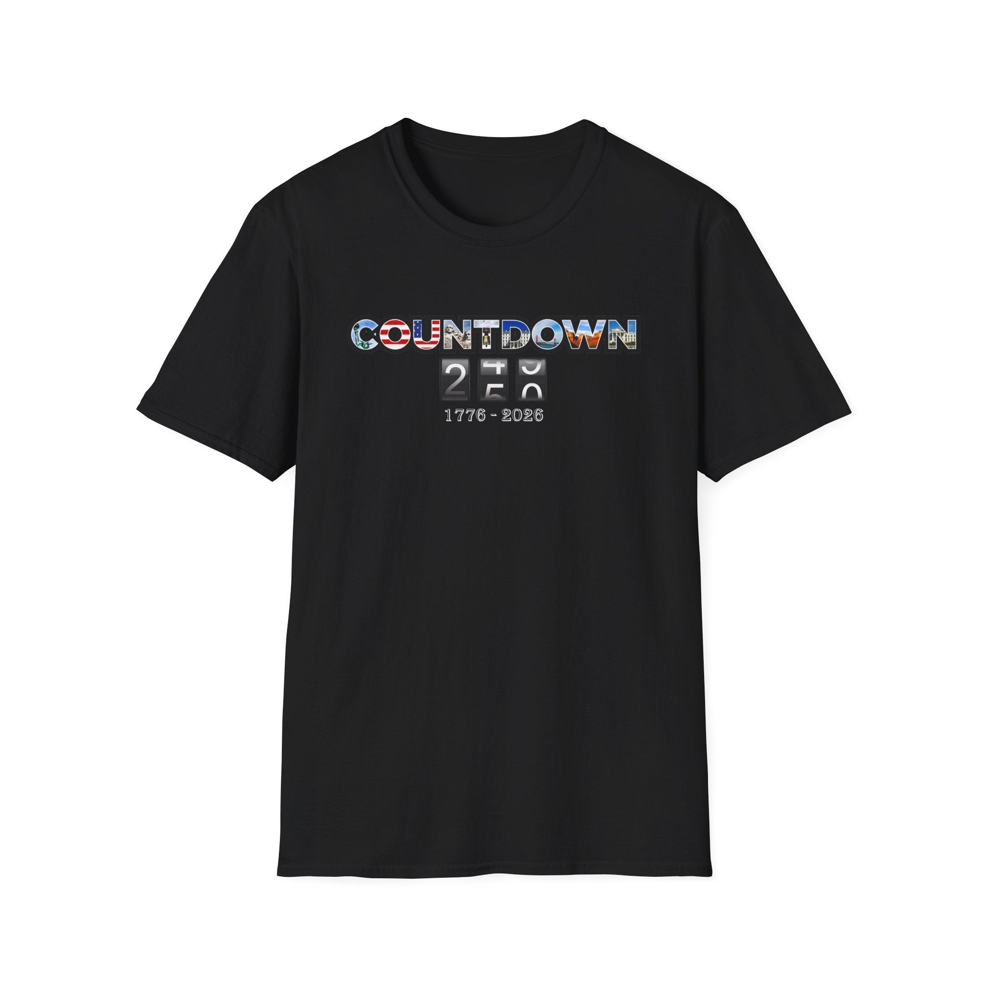 Patriotic Countdown to 250 Years T-Shirt (1776–2026 Edition) - PatriotDepot.com