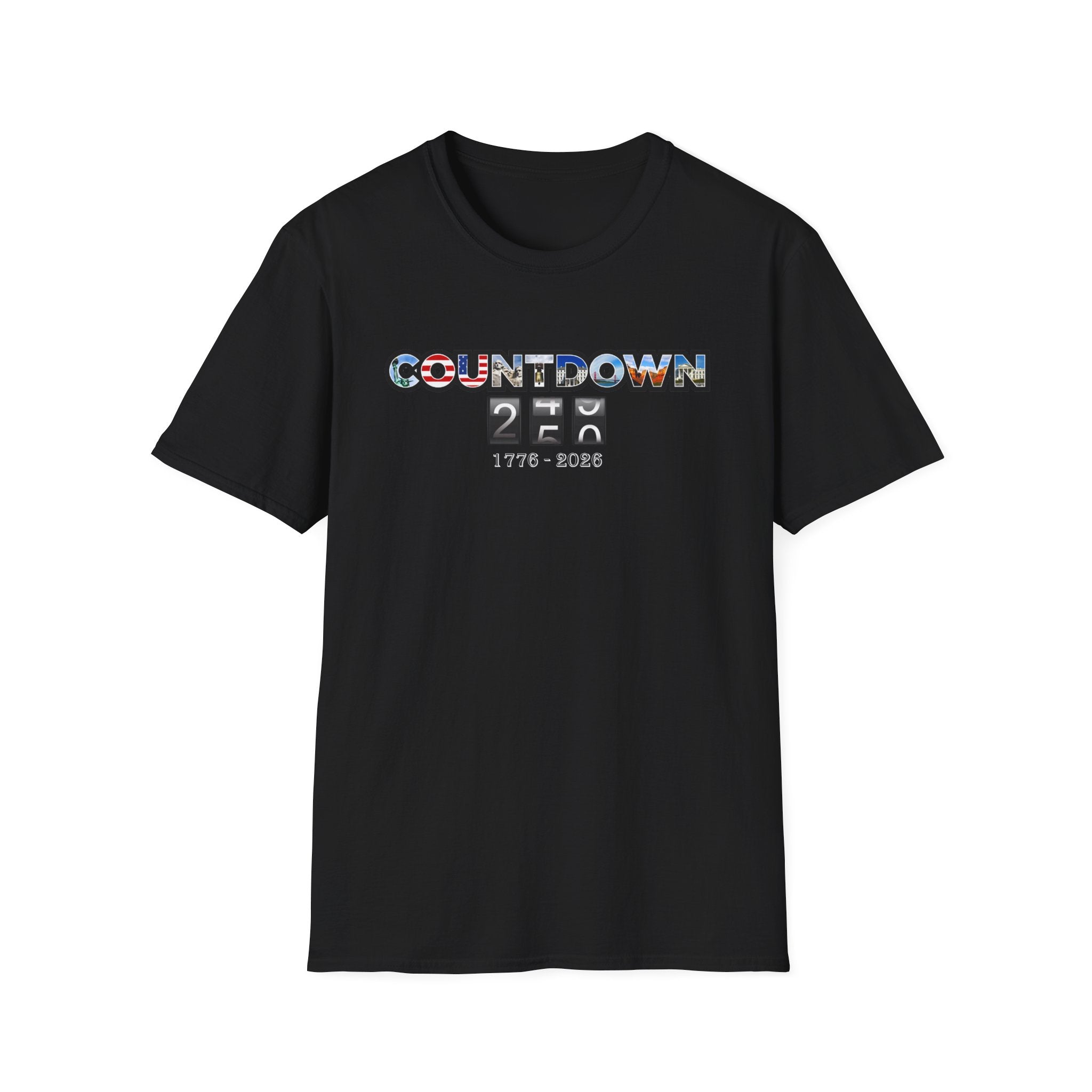Patriotic Countdown to 250 Years T-Shirt (1776–2026 Edition) - PatriotDepot.com